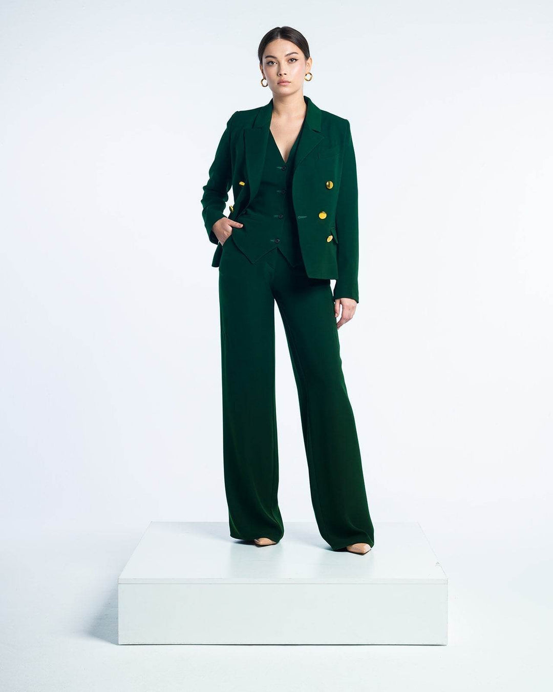 TEXTURED DOUBLE-BREASTED SUIT - MOONMAINS EGY