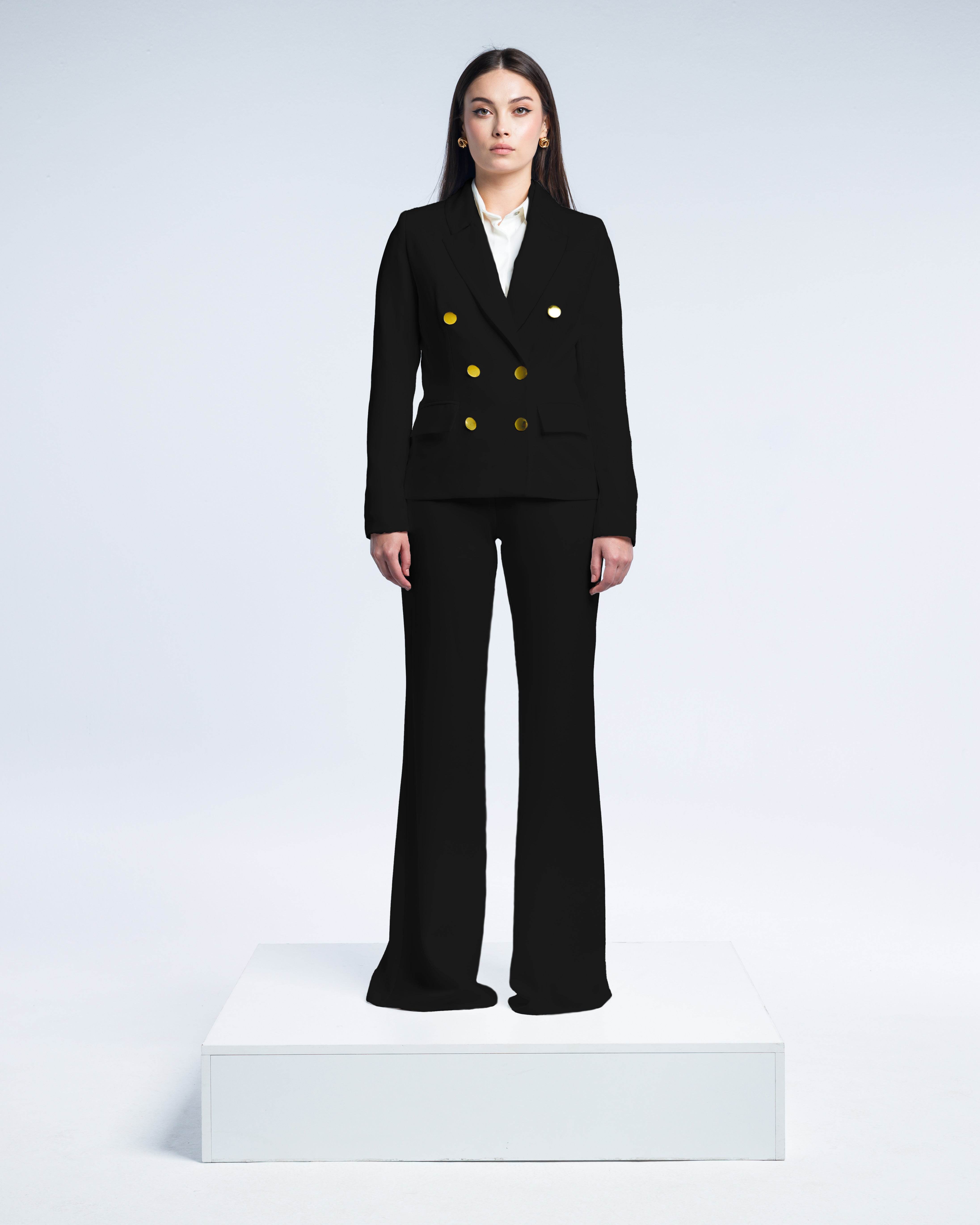 TEXTURED DOUBLE-BREASTED SUIT - MOONMAINS EGY