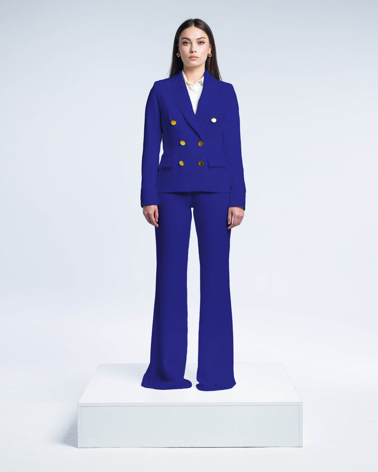 TEXTURED DOUBLE-BREASTED BLAZER - MOONMAINS EGY