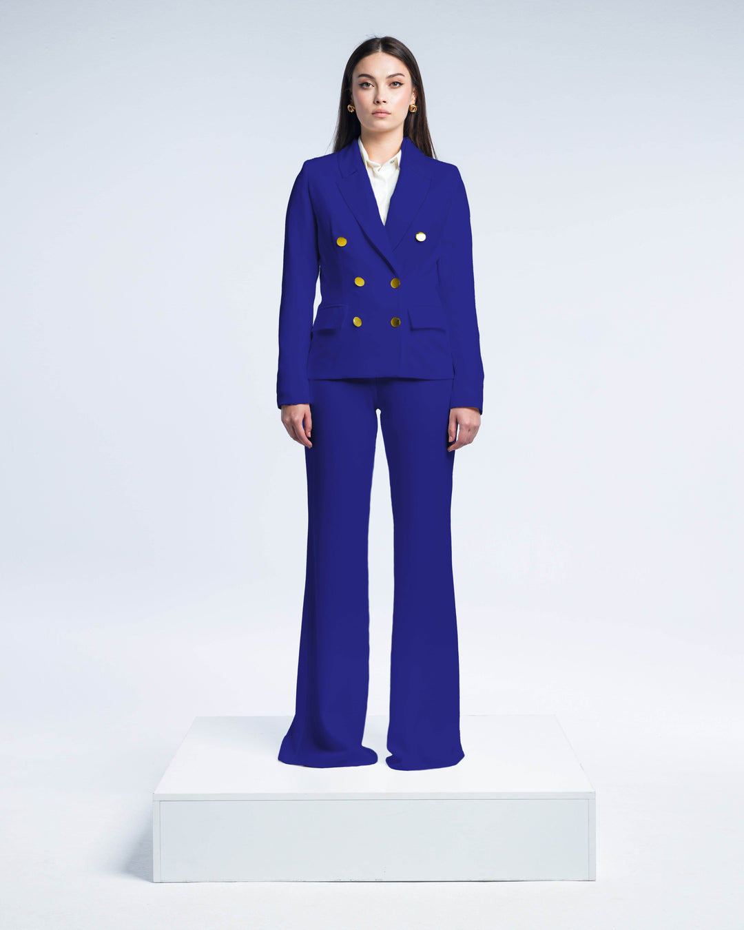 TEXTURED DOUBLE-BREASTED BLAZER - MOONMAINS EGY