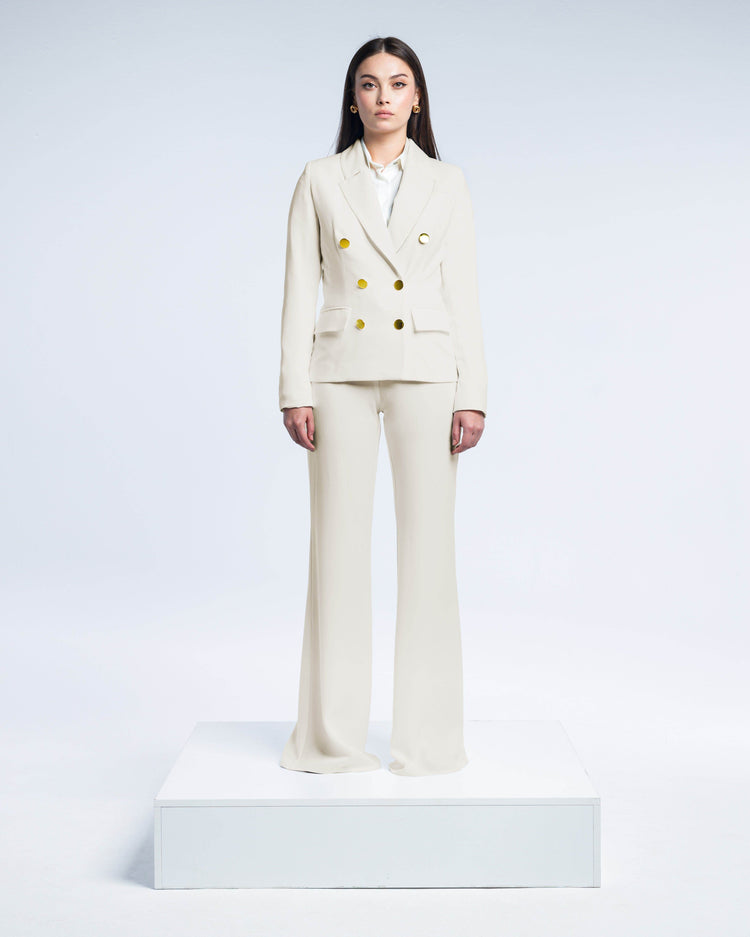 TEXTURED DOUBLE-BREASTED BLAZER - MOONMAINS EGY