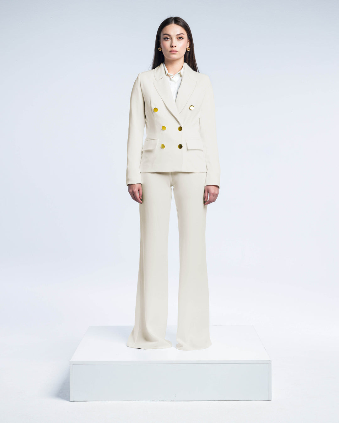 TEXTURED DOUBLE-BREASTED SUIT - MOONMAINS EGY