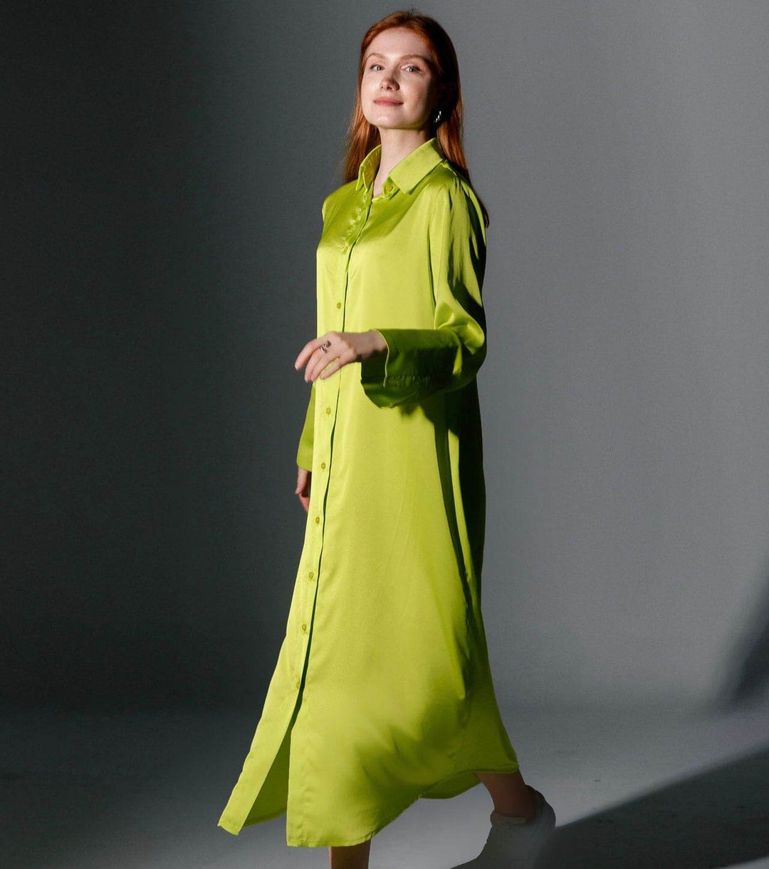 MAXI SATIN SHIRT - MOONMAINS EGY