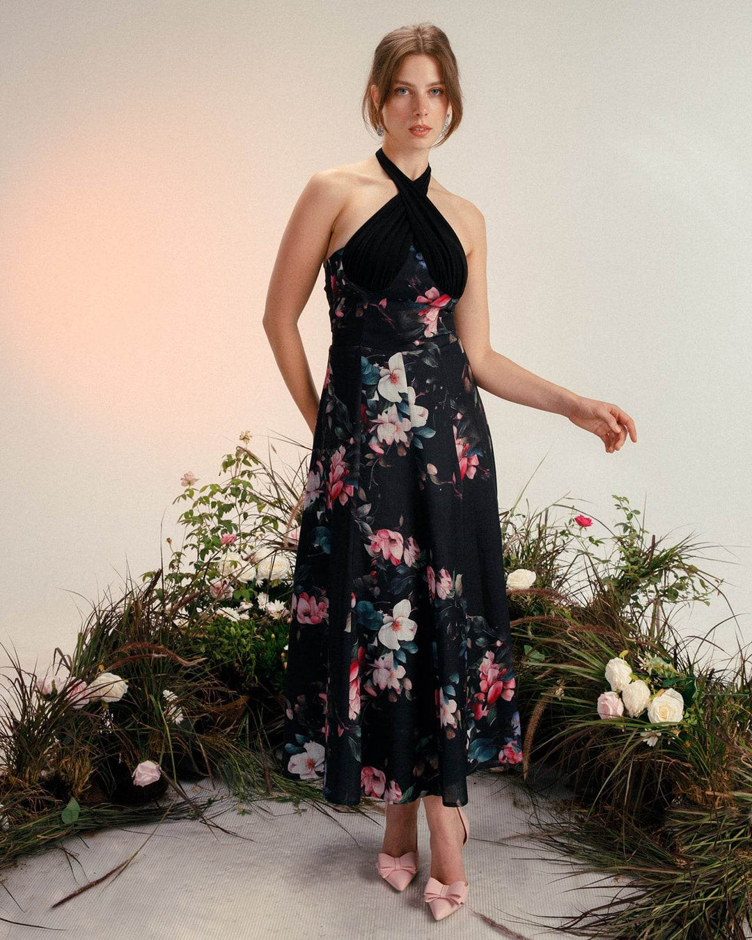 Bellie Linen Floral Dress - MOONMAINS EGY