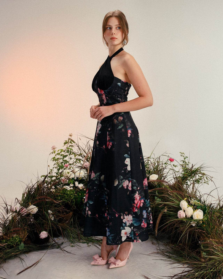 Bellie Linen Floral Dress - MOONMAINS EGY