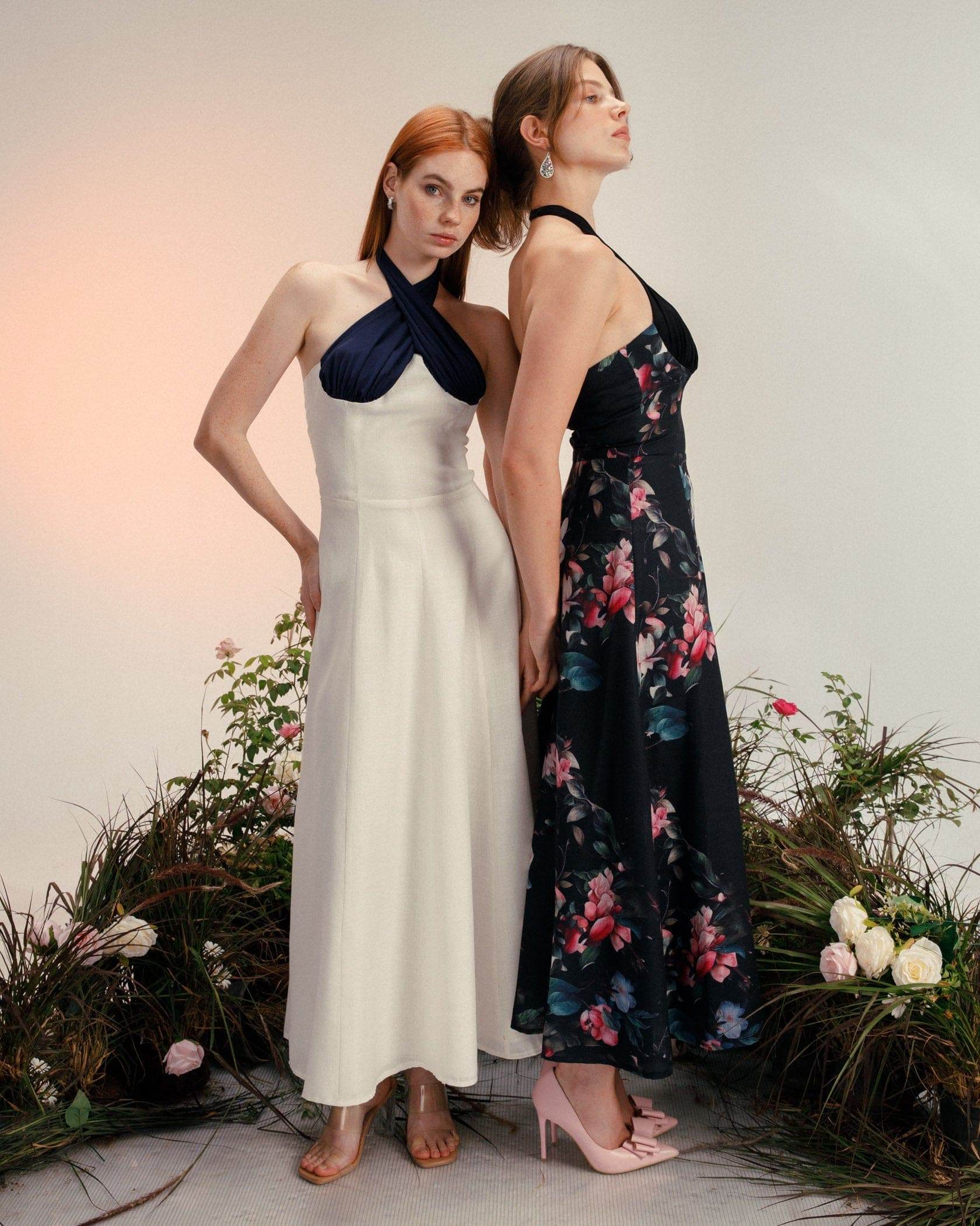 Bellie Linen Floral Dress - MOONMAINS EGY