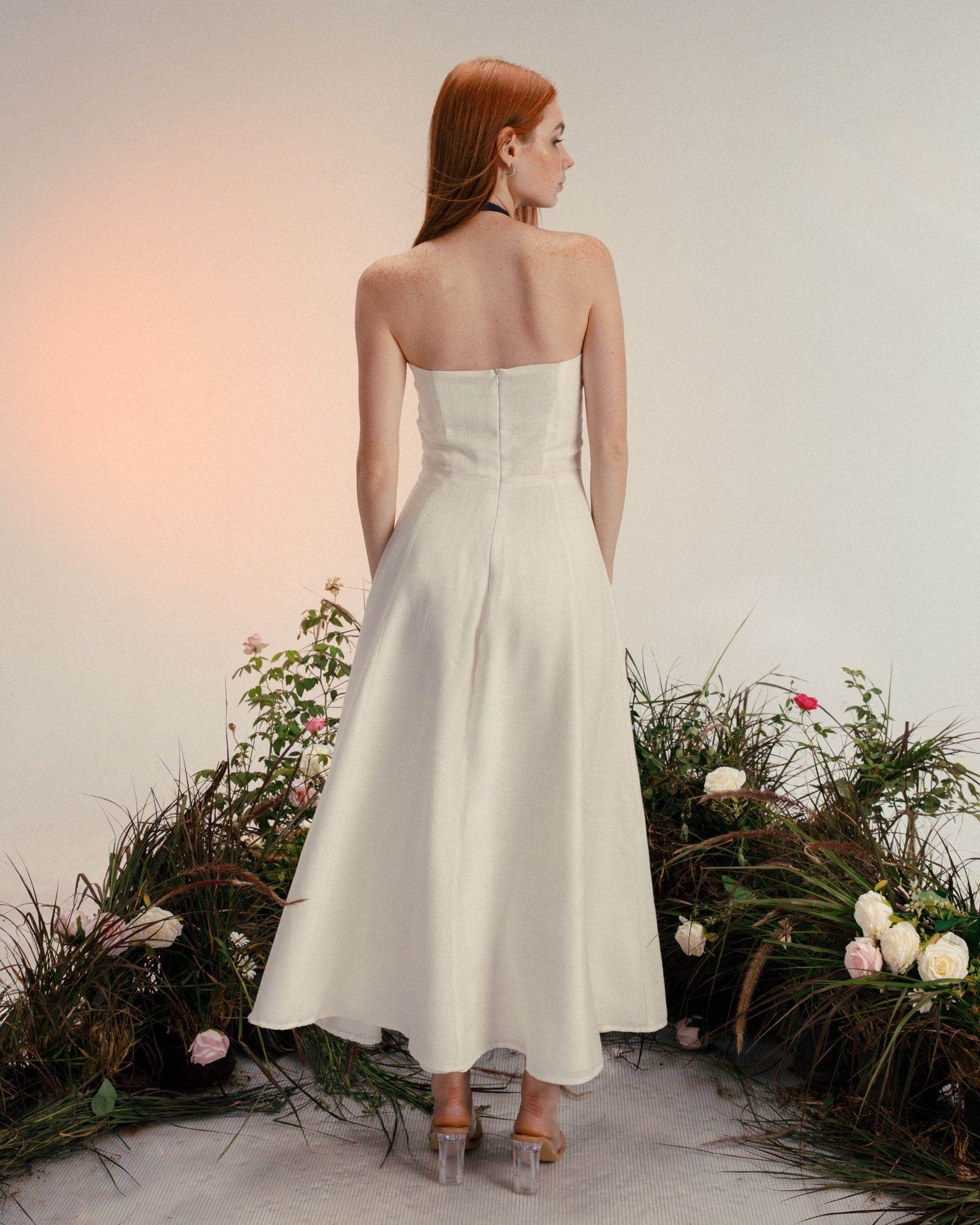 halter Linen dress - MOONMAINS EGY