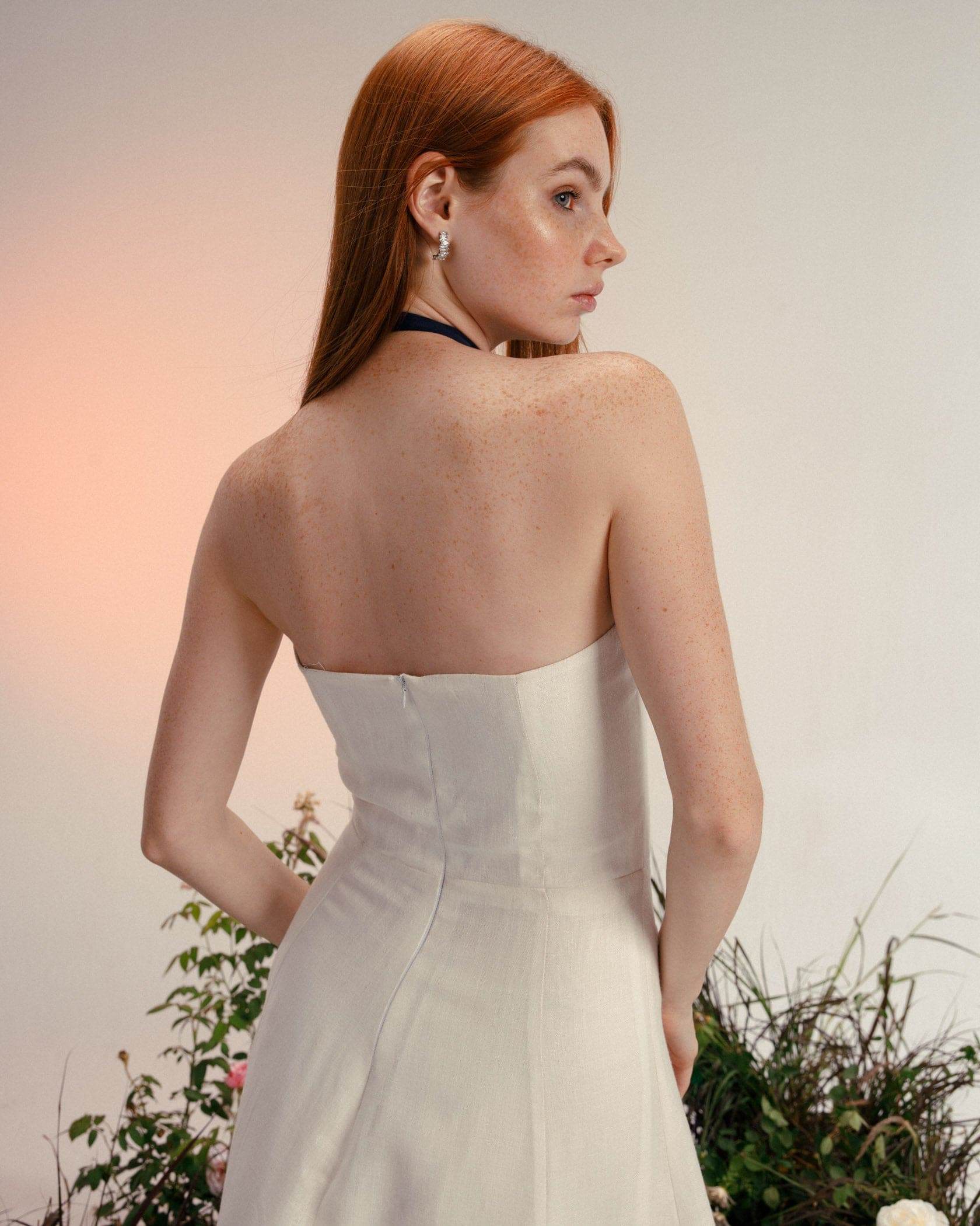 halter Linen dress - MOONMAINS EGY