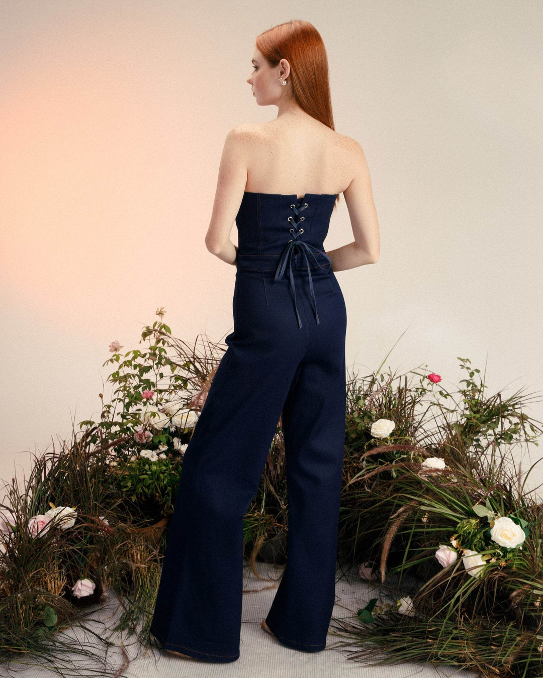 Denim Strapless Jumpsuit - MOONMAINS EGY