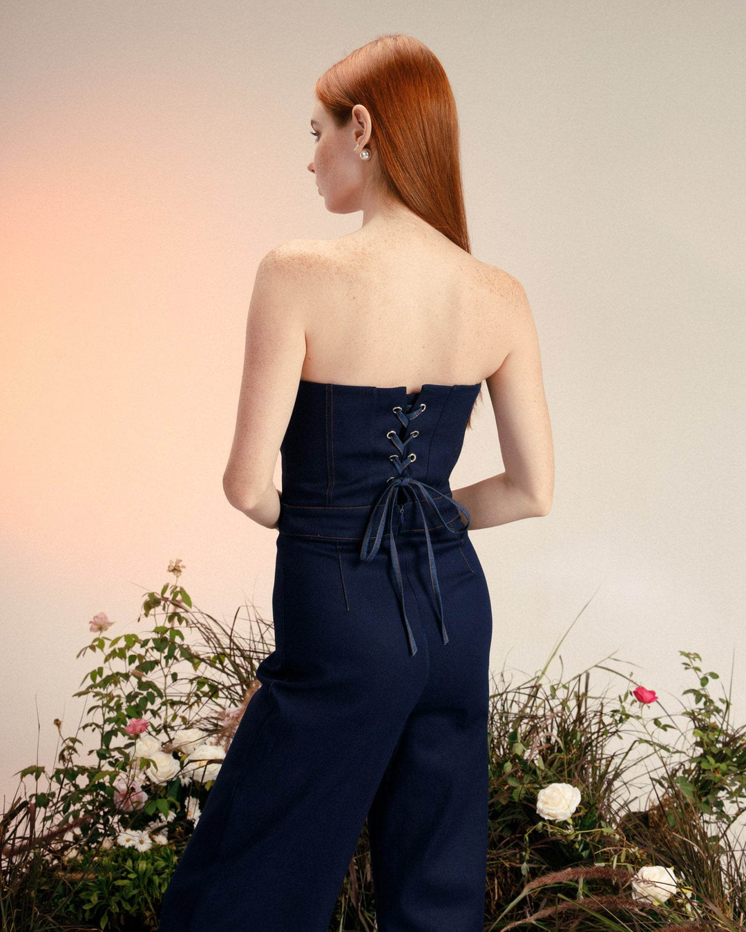Denim Strapless Jumpsuit - MOONMAINS EGY