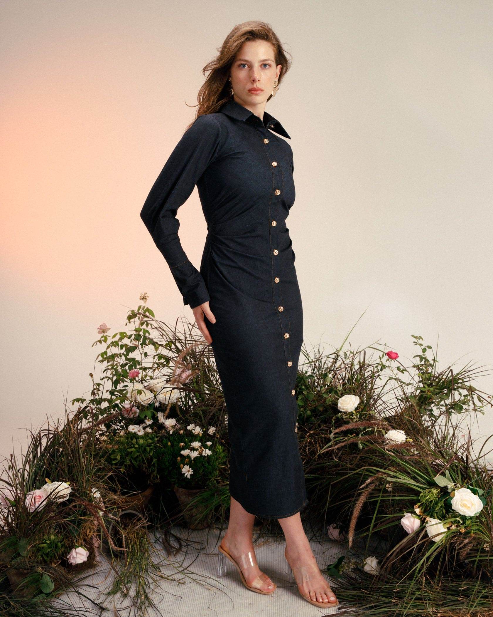 Denim Midi Dress - MOONMAINS EGY