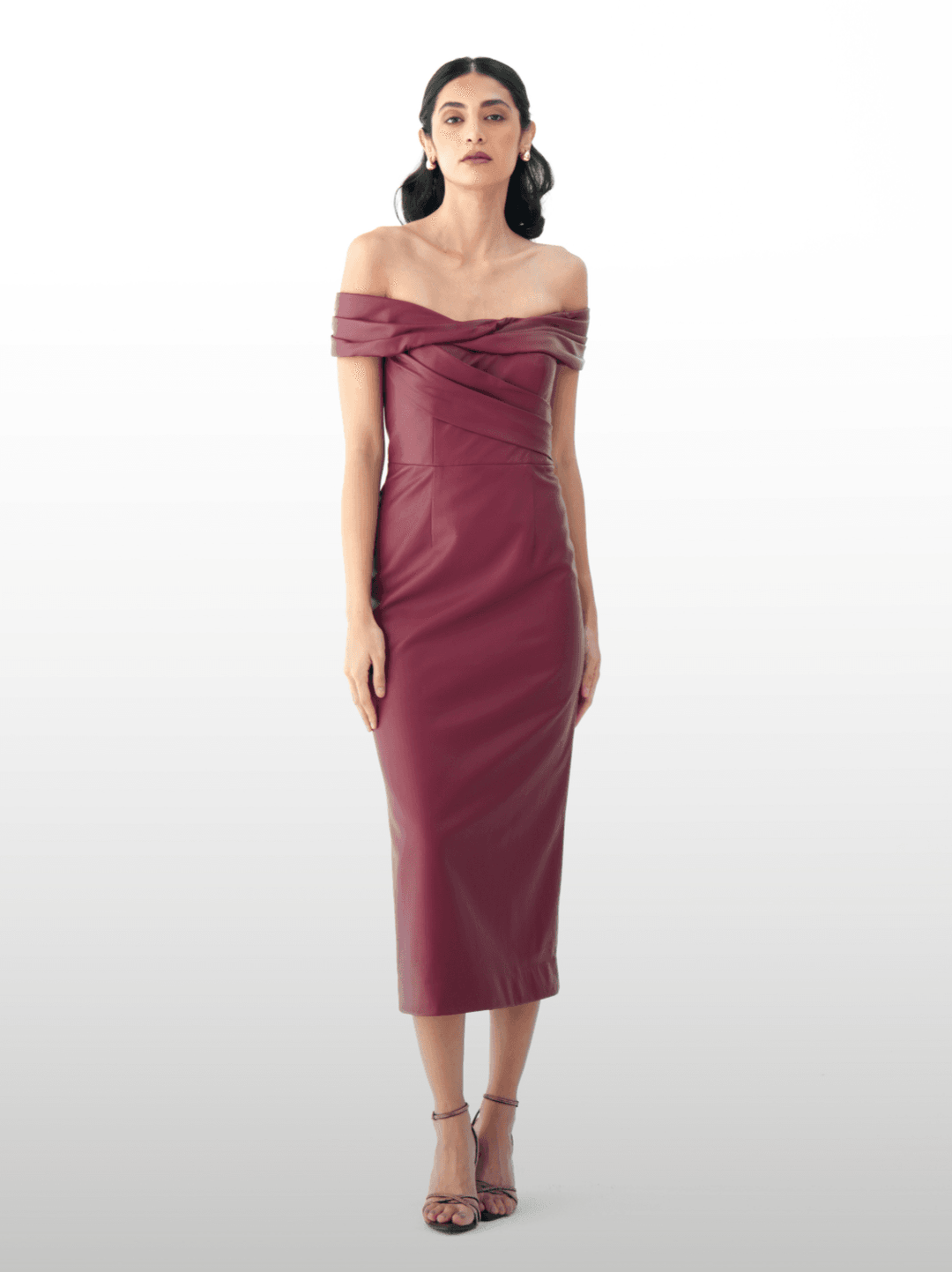 Burgundy Luxe dress - MOONMAINS EGY