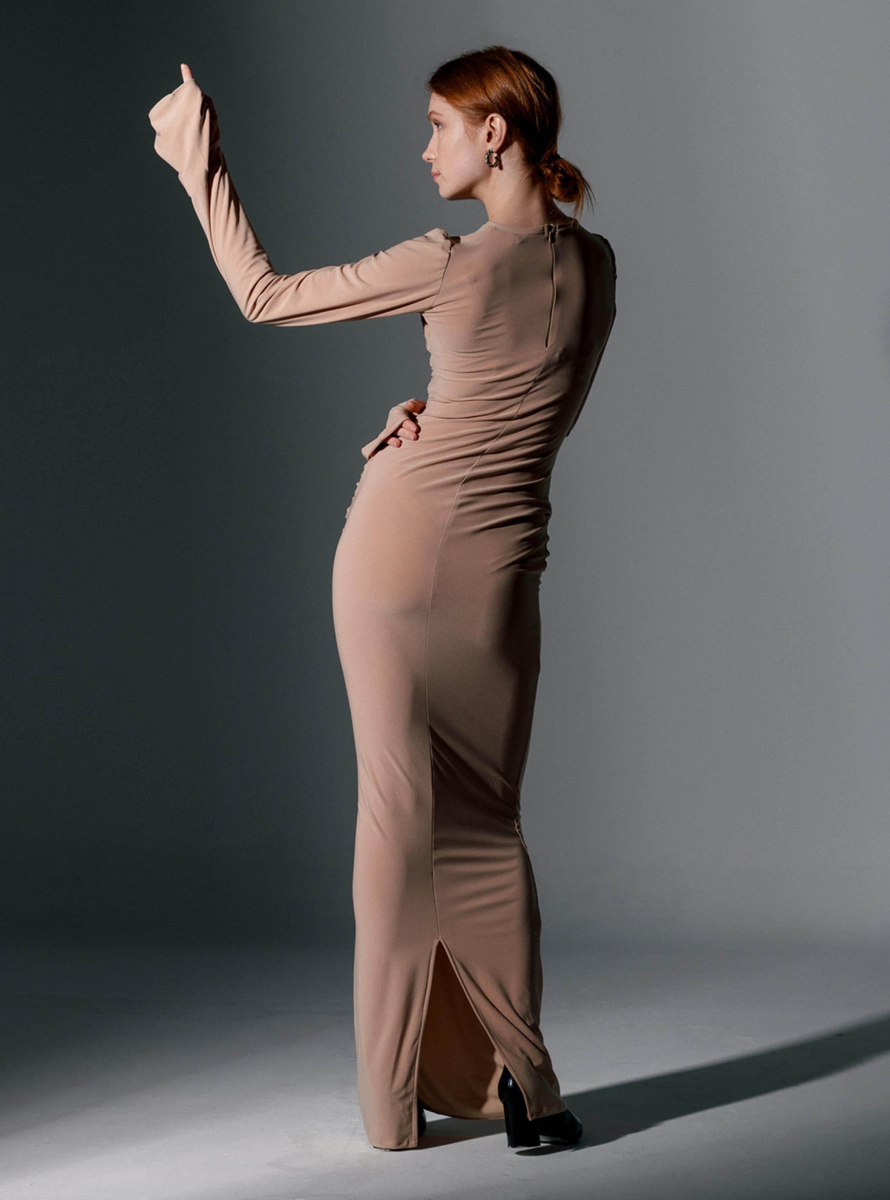 MARIA RUCHED JERSEY MAXI DRESS - MOONMAINS EGY