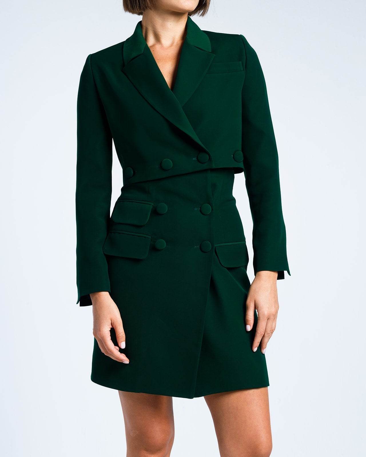 MINI DRESS WITH CROPPED BLAZER AND MINI SKIRT - MOONMAINS EGY