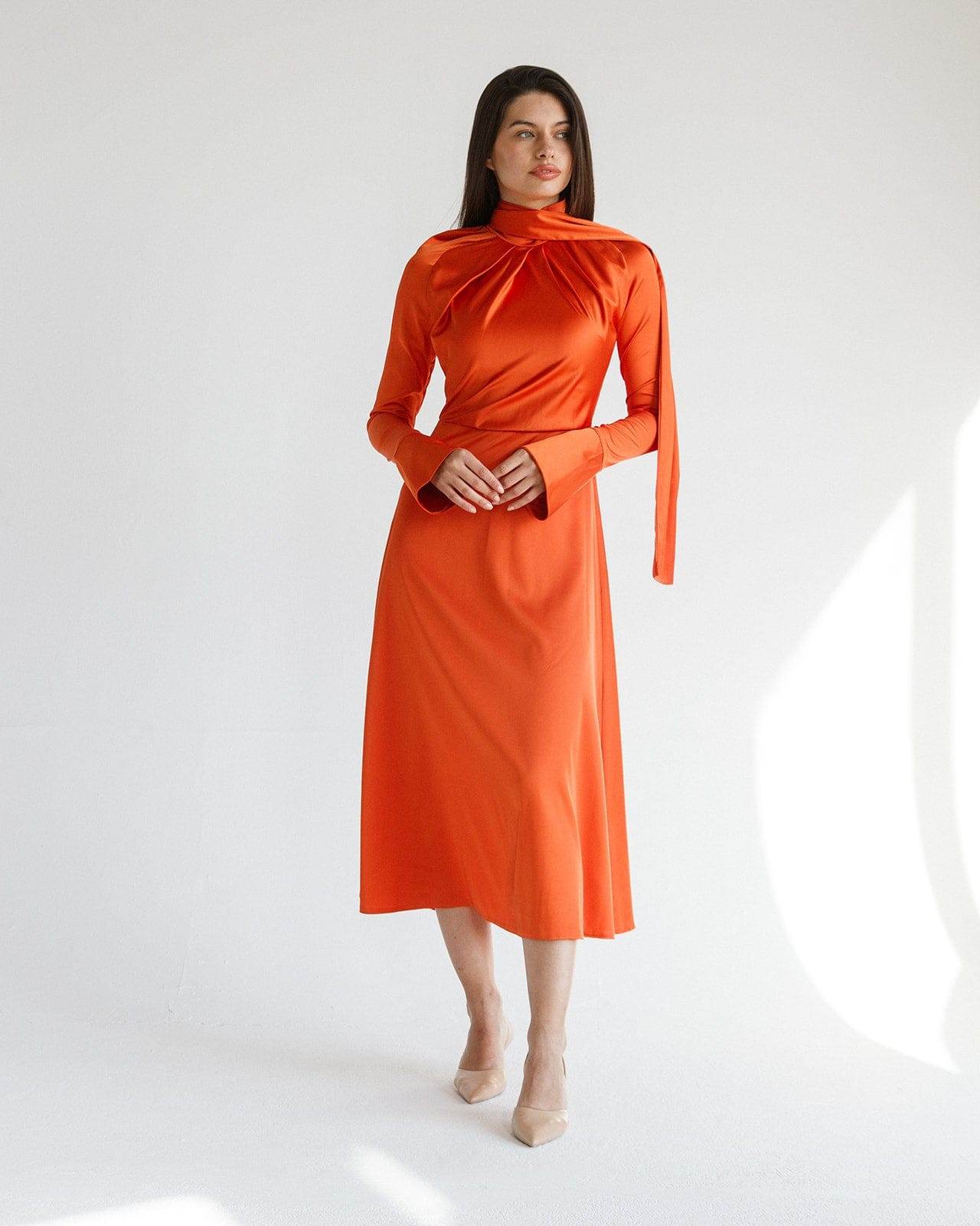 ROSARA SATIN DRESS - MOONMAINS EGY