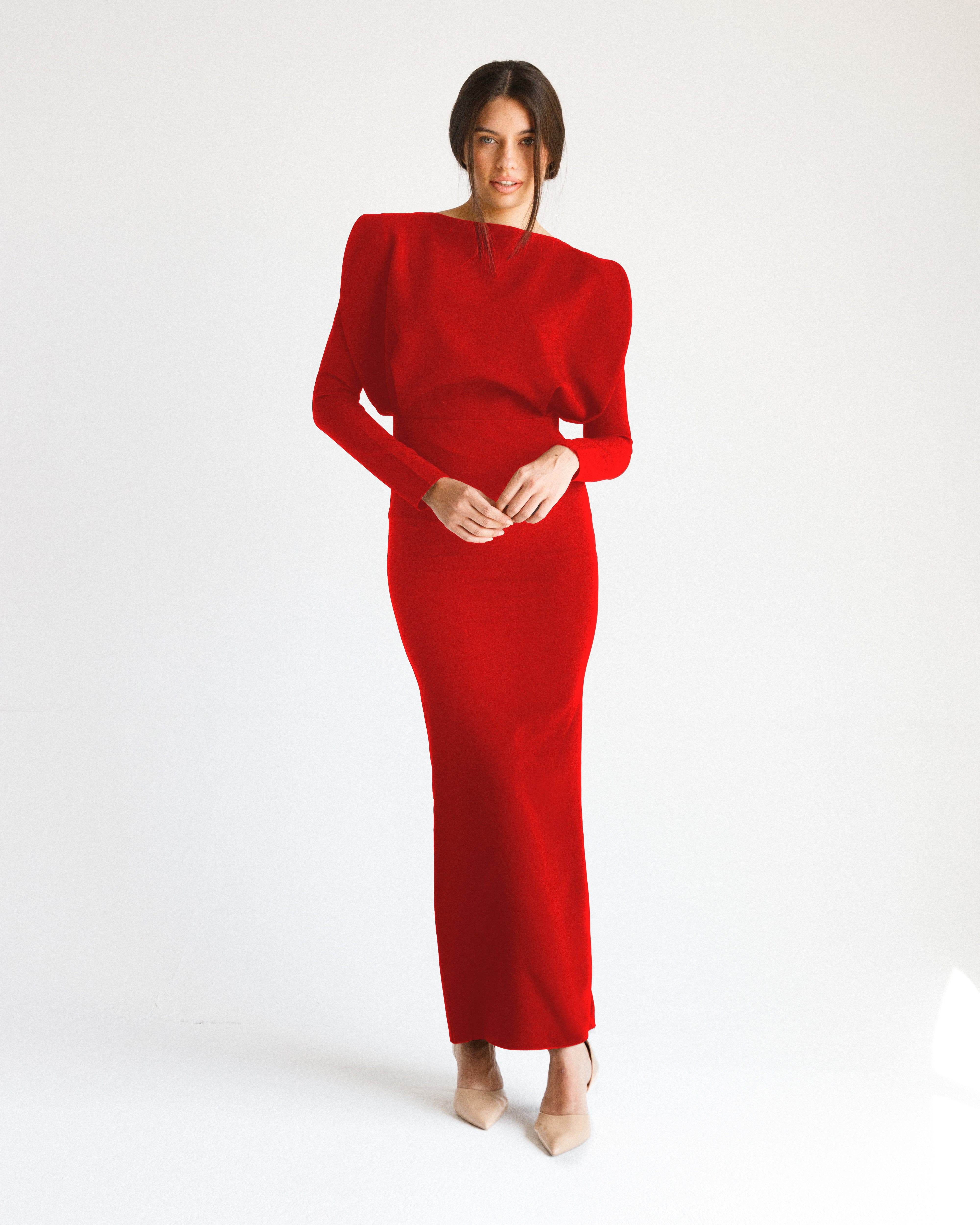 SAFA EMBELLISHED CREPE DRESS - MOONMAINS EGY