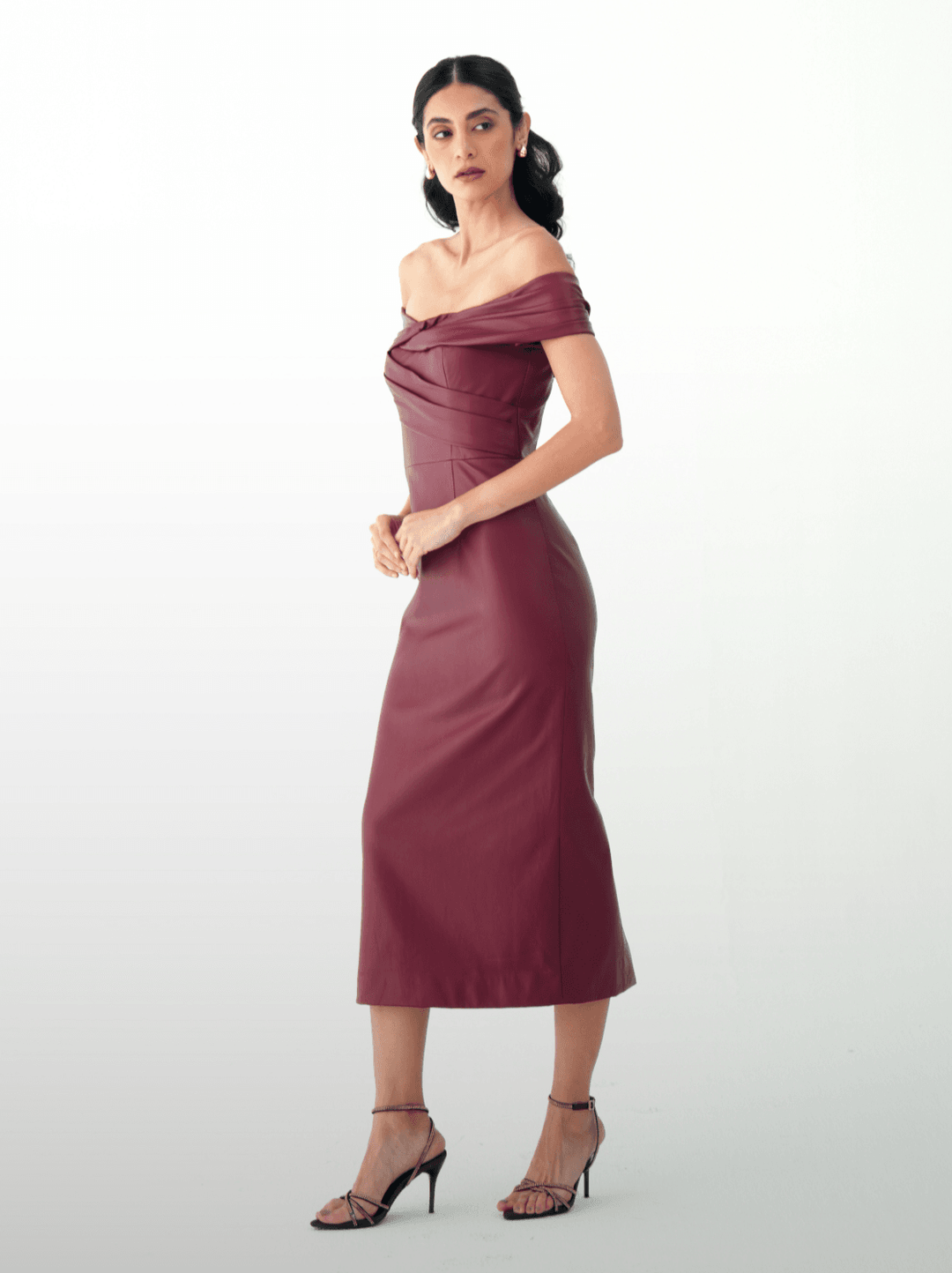 Burgundy Luxe dress - MOONMAINS EGY