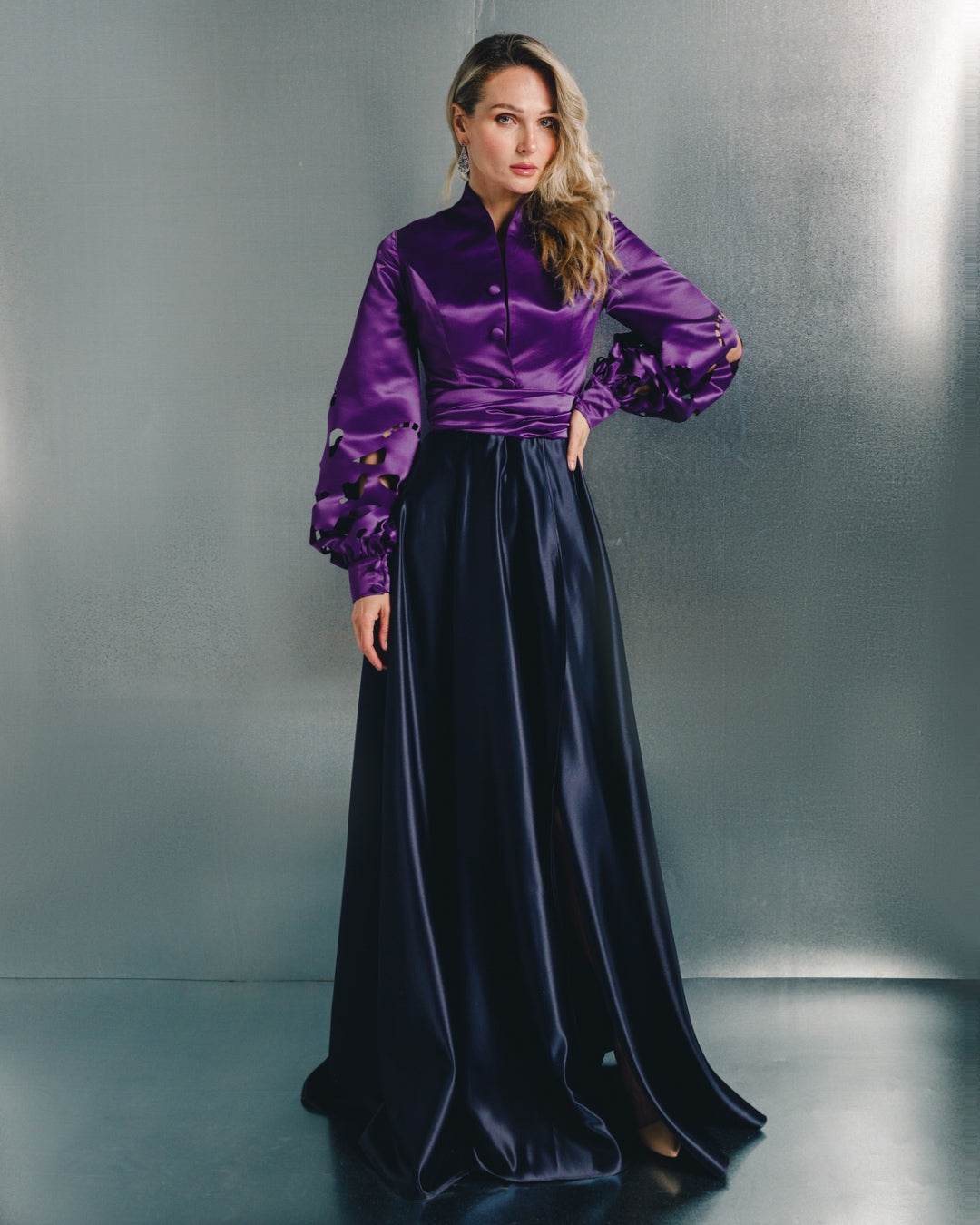 Long sleeves high neck cardi-dress - MOONMAINS EGY