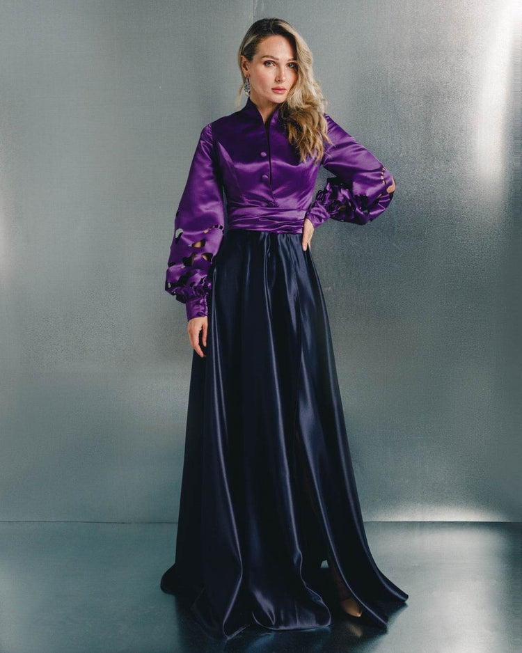 Long sleeves high neck cardi-dress - MOONMAINS EGY