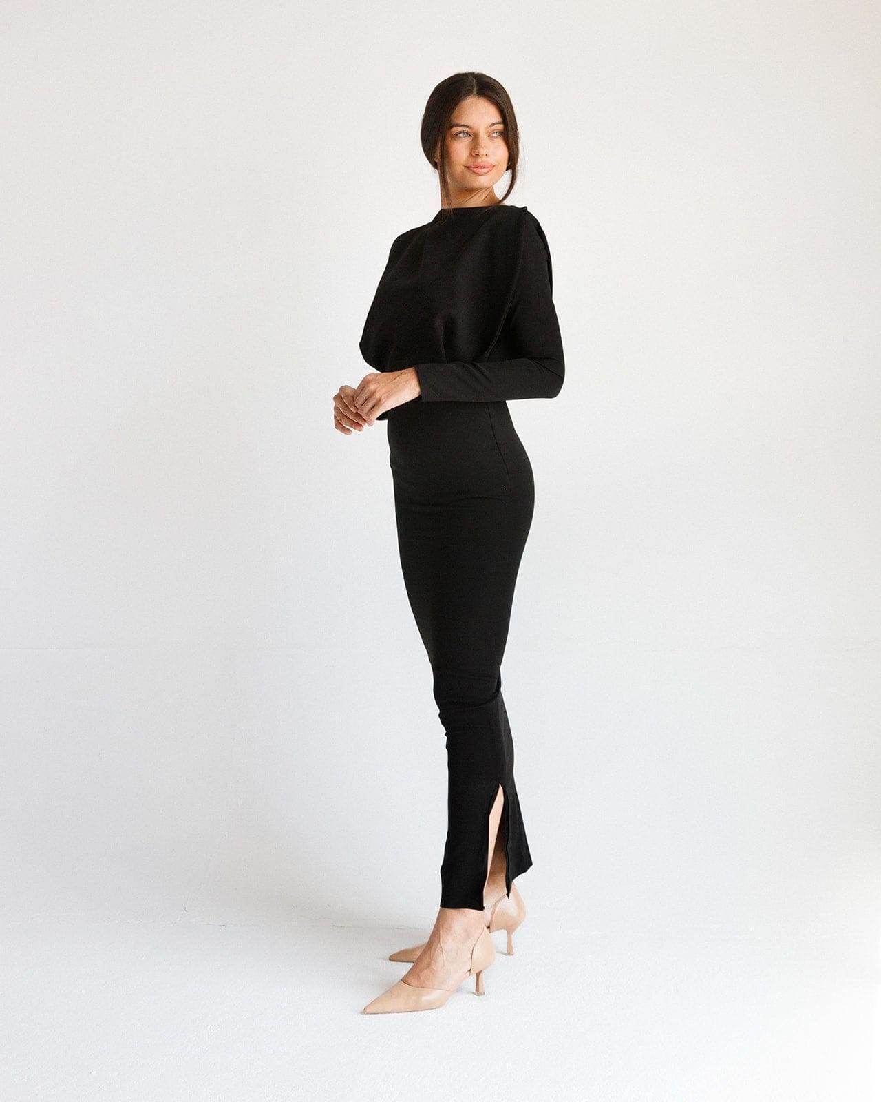 SAFA EMBELLISHED CREPE DRESS - MOONMAINS EGY