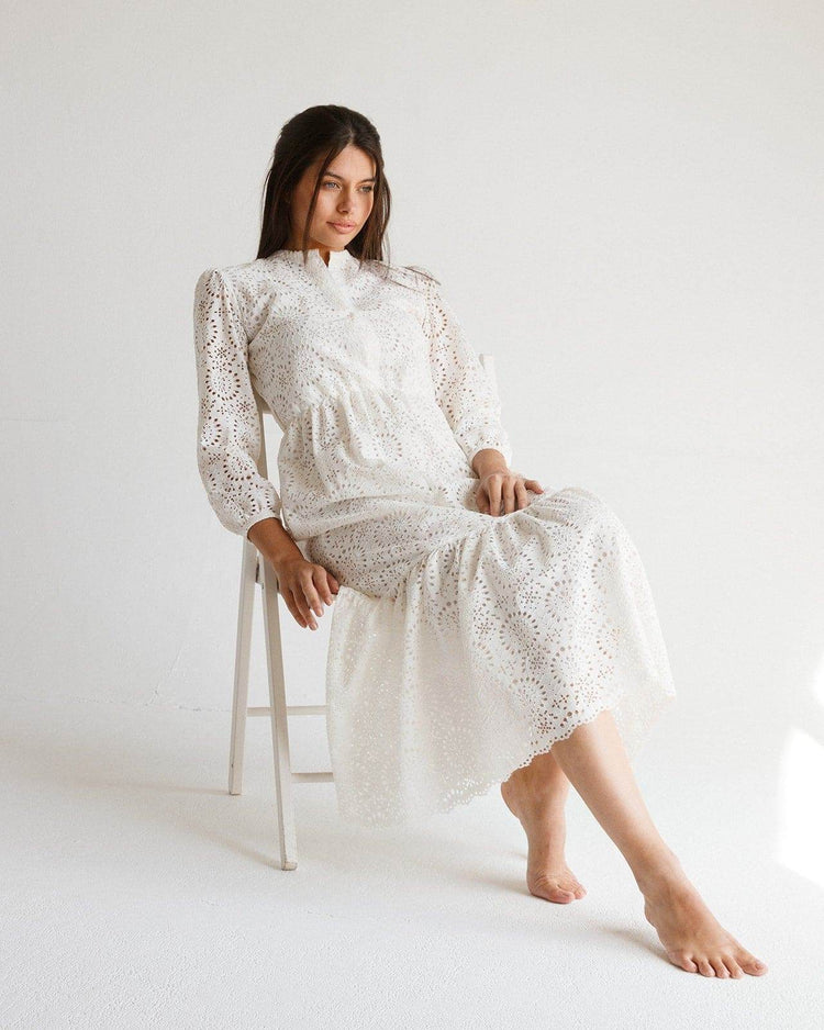 MAXI EMBROIDERY DRESS - MOONMAINS EGY