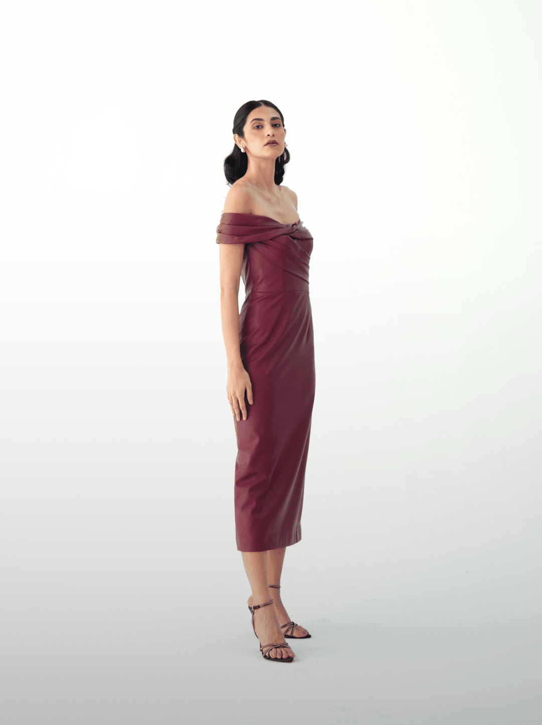 Burgundy Luxe dress - MOONMAINS EGY