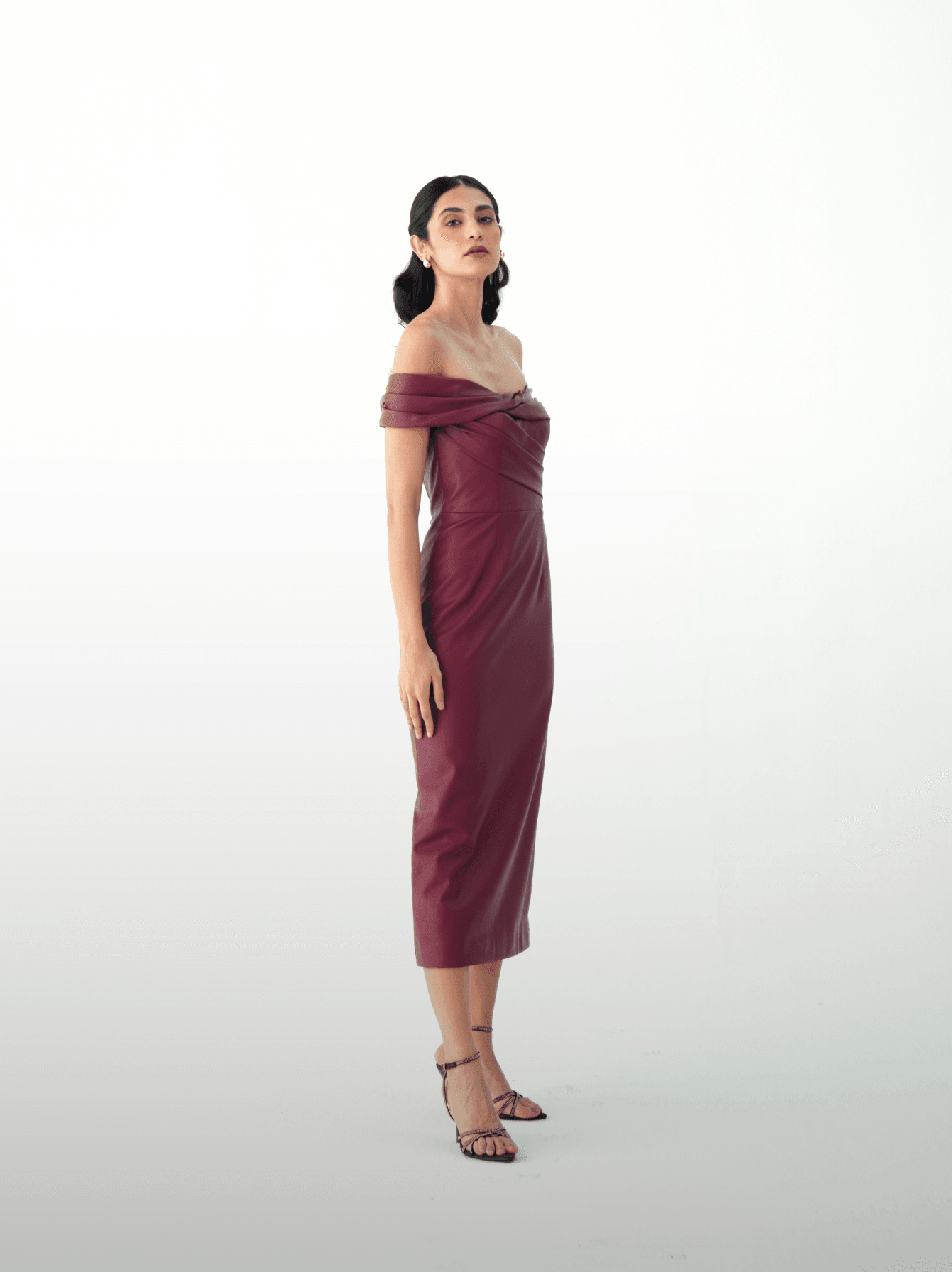 Burgundy Luxe dress - MOONMAINS EGY