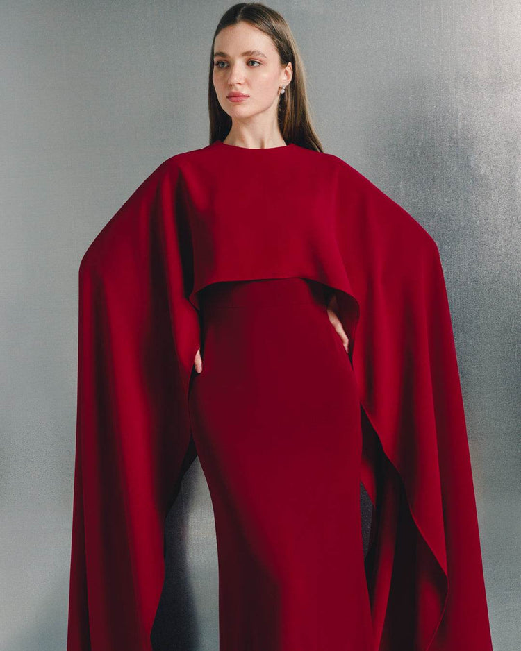 Veriana cape maxi dress - MOONMAINS EGY