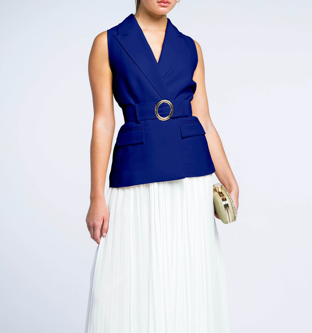 BELTED WAISTCOAT BLAZER - MOONMAINS EGY