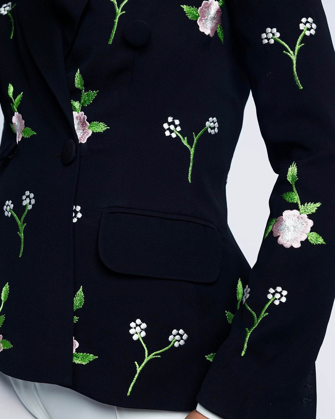 ROSIE - FLORAL EMBROIDERY DOUBLE-BREASTED BLAZER - MOONMAINS EGY