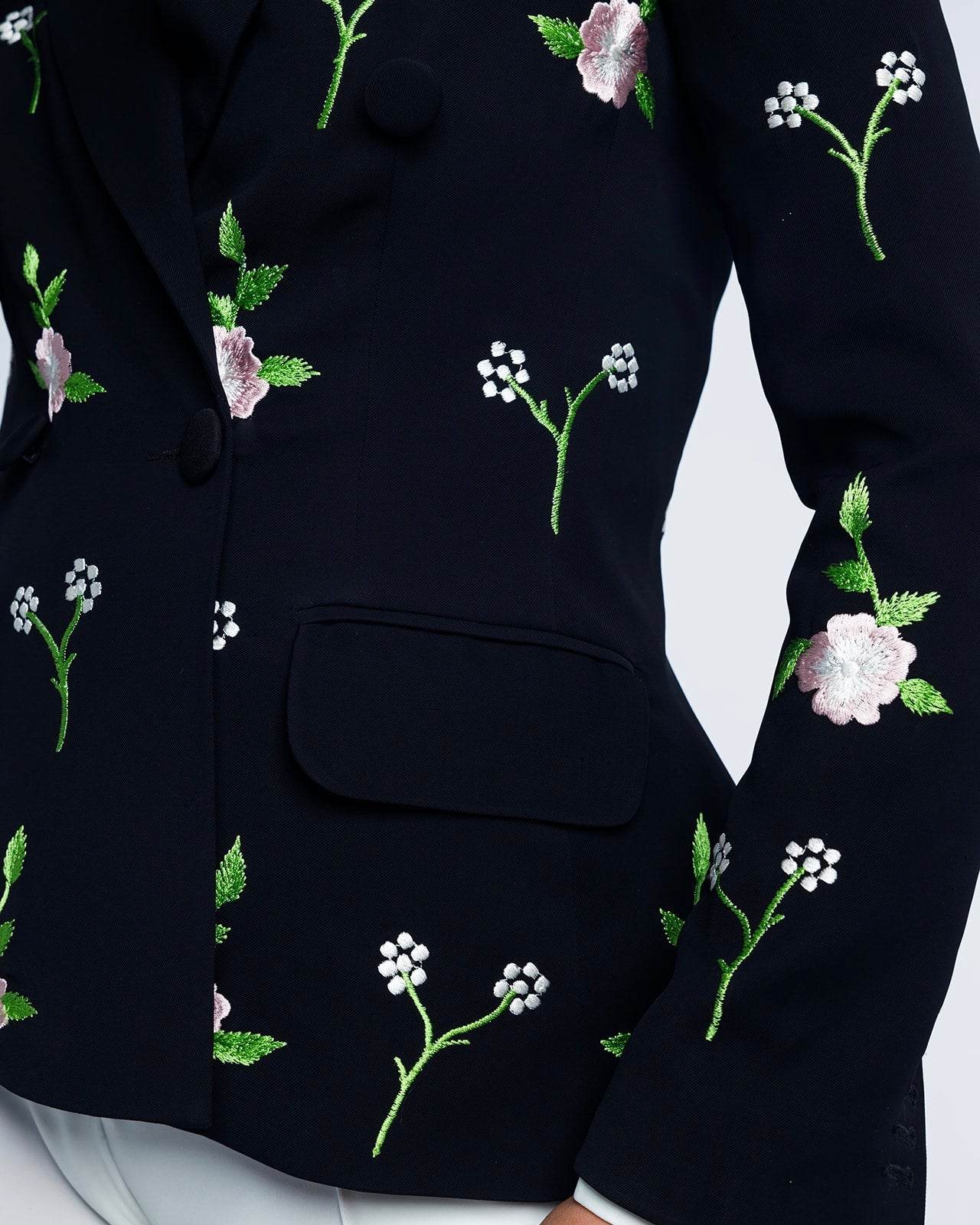 ROSIE - FLORAL EMBROIDERY DOUBLE-BREASTED BLAZER - MOONMAINS EGY