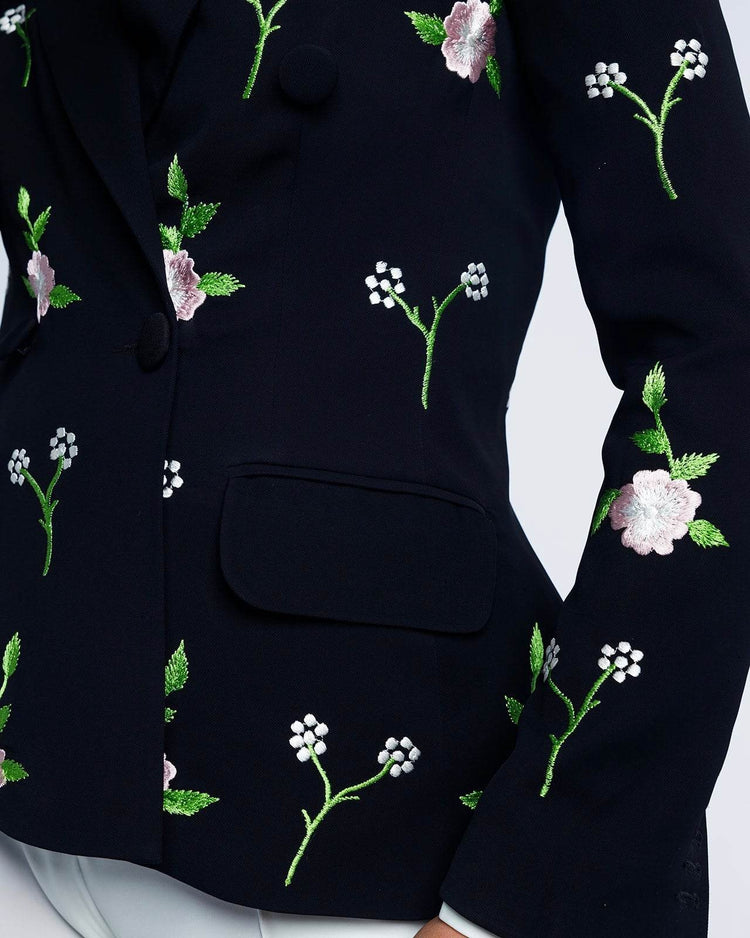 ROSIE - FLORAL EMBROIDERY DOUBLE-BREASTED BLAZER - MOONMAINS EGY