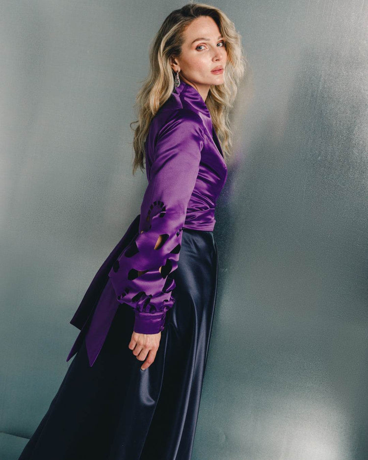 Long sleeves high neck cardi-dress - MOONMAINS EGY