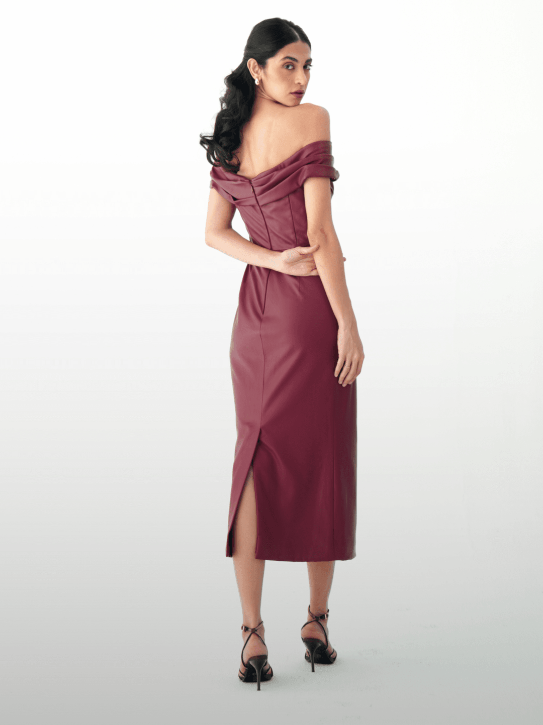 Burgundy Luxe dress - MOONMAINS EGY
