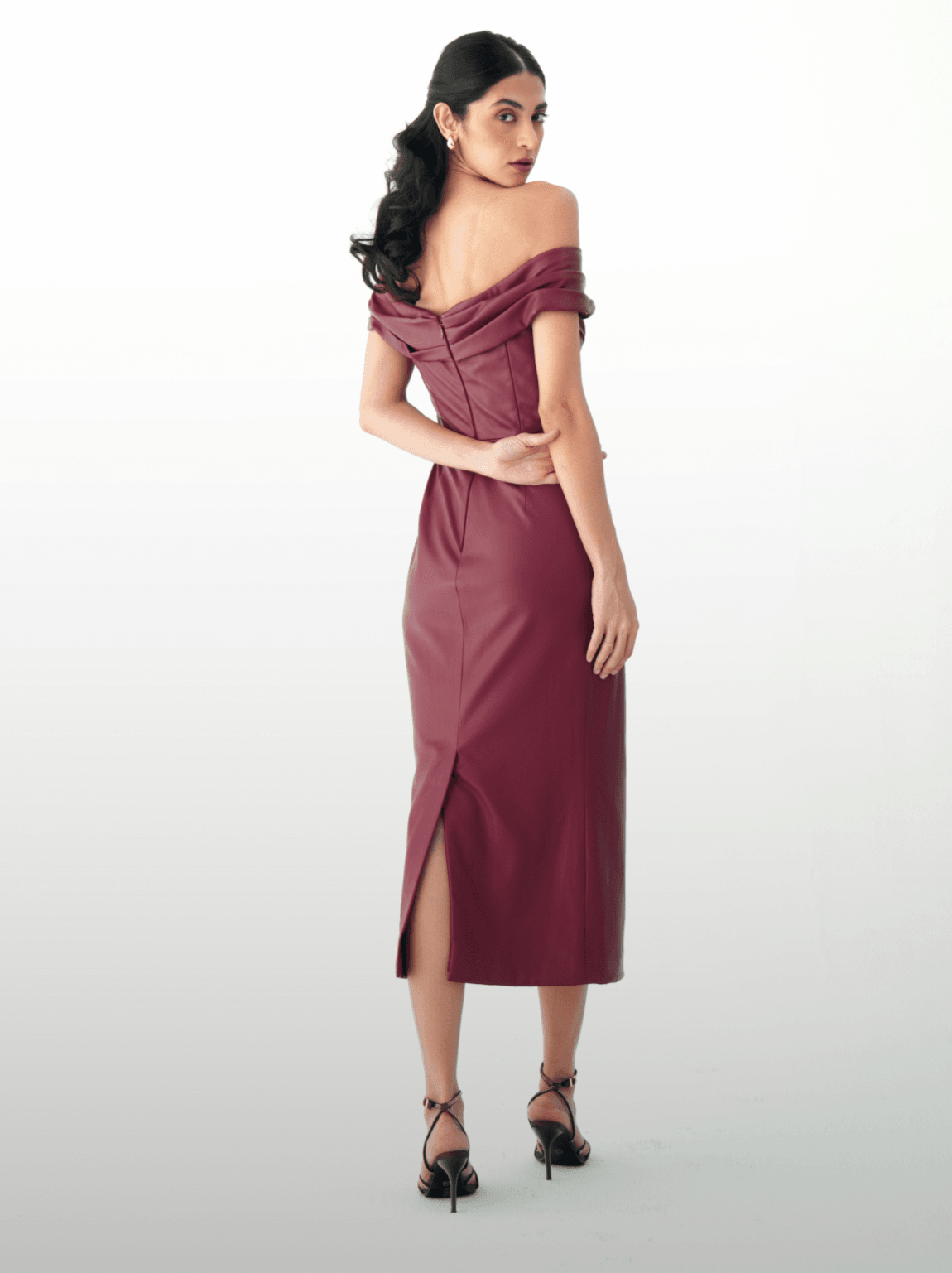 Burgundy Luxe dress - MOONMAINS EGY