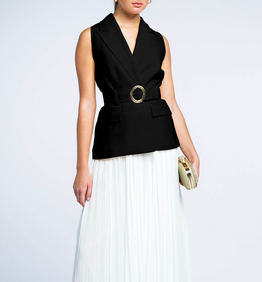 BELTED WAISTCOAT BLAZER - MOONMAINS EGY