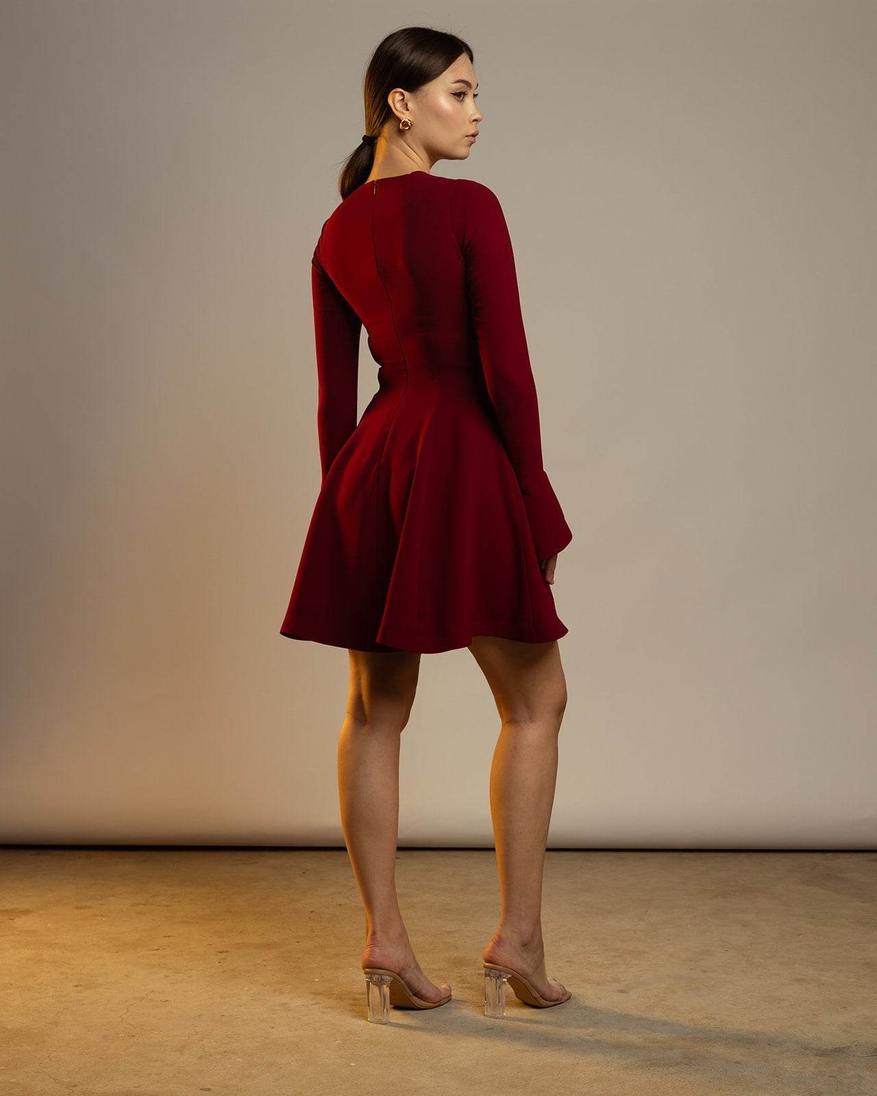 LONG SLEEVES MINI DRESS WITH POCKETS - MOONMAINS EGY