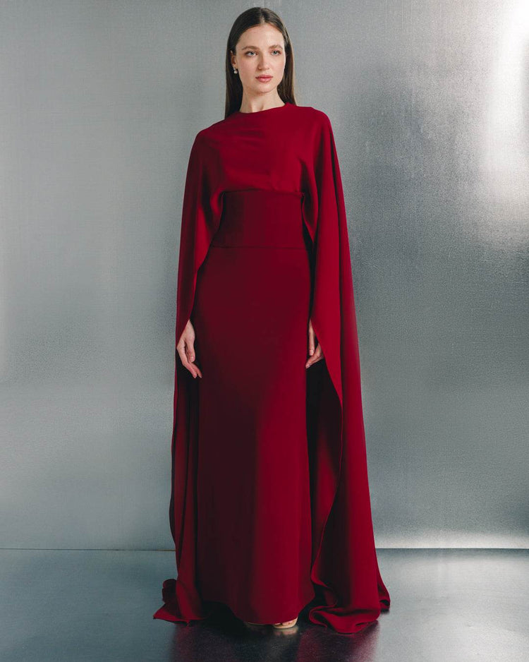 Veriana cape maxi dress - MOONMAINS EGY