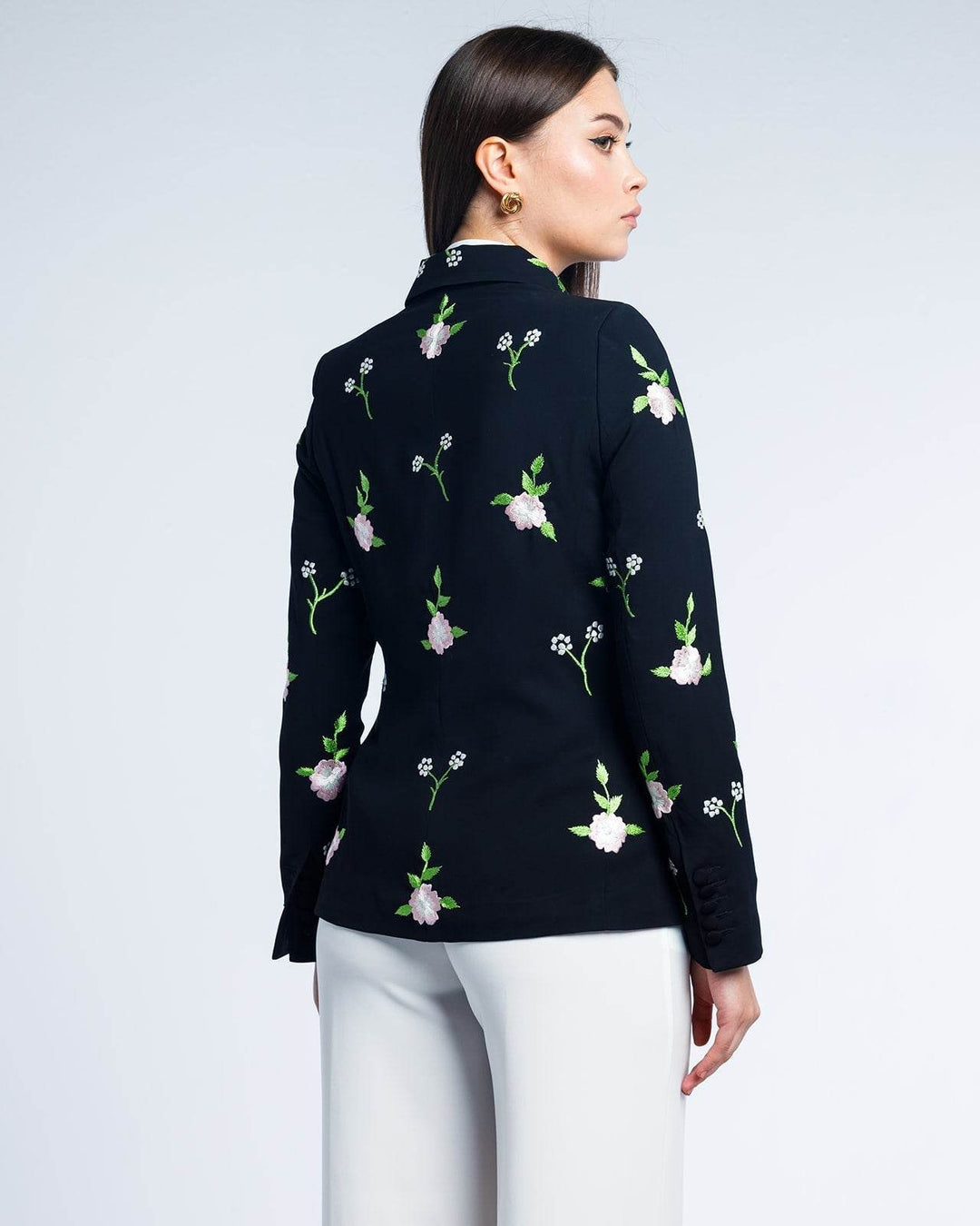 ROSIE - FLORAL EMBROIDERY DOUBLE-BREASTED BLAZER - MOONMAINS EGY