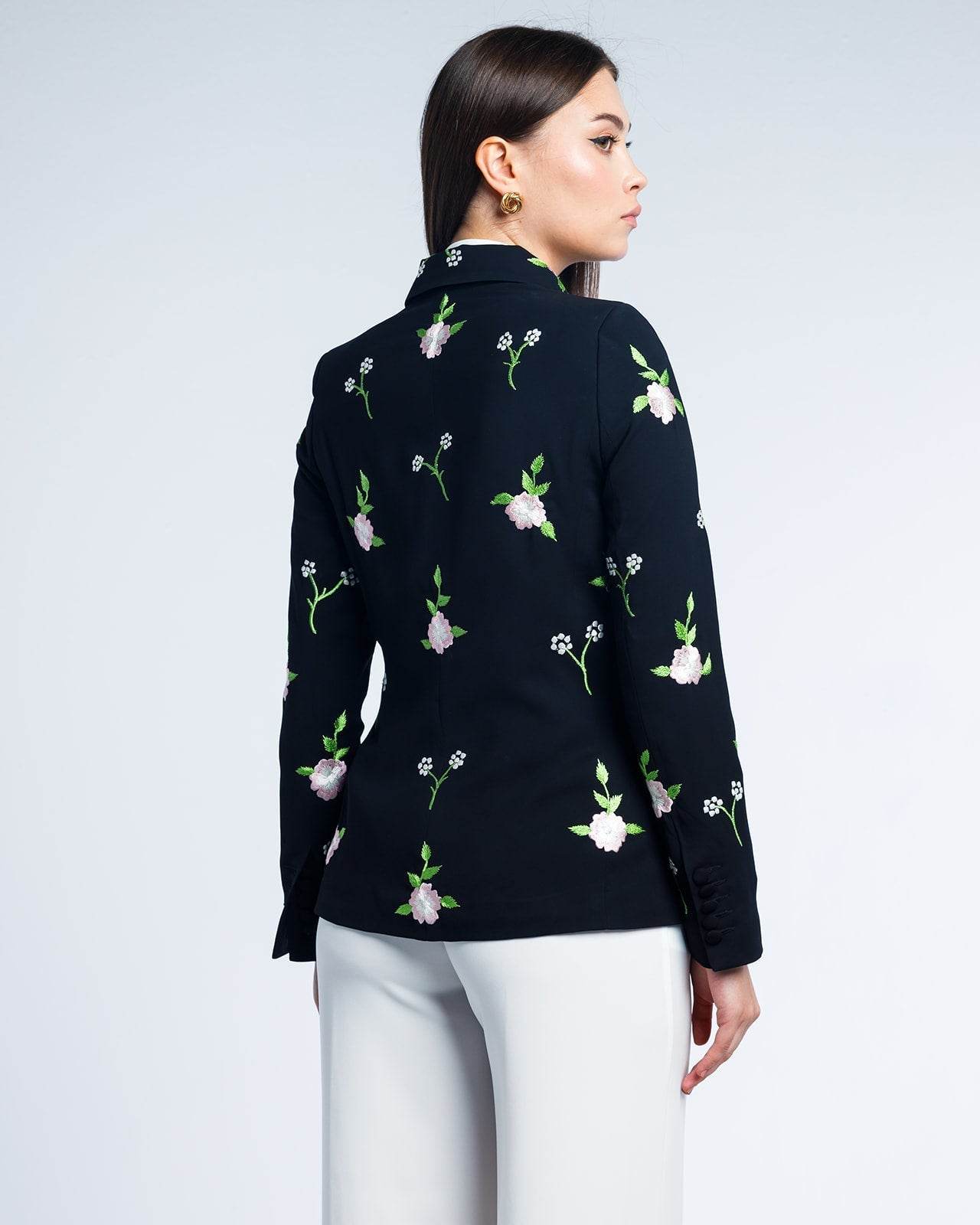 ROSIE - FLORAL EMBROIDERY DOUBLE-BREASTED BLAZER - MOONMAINS EGY