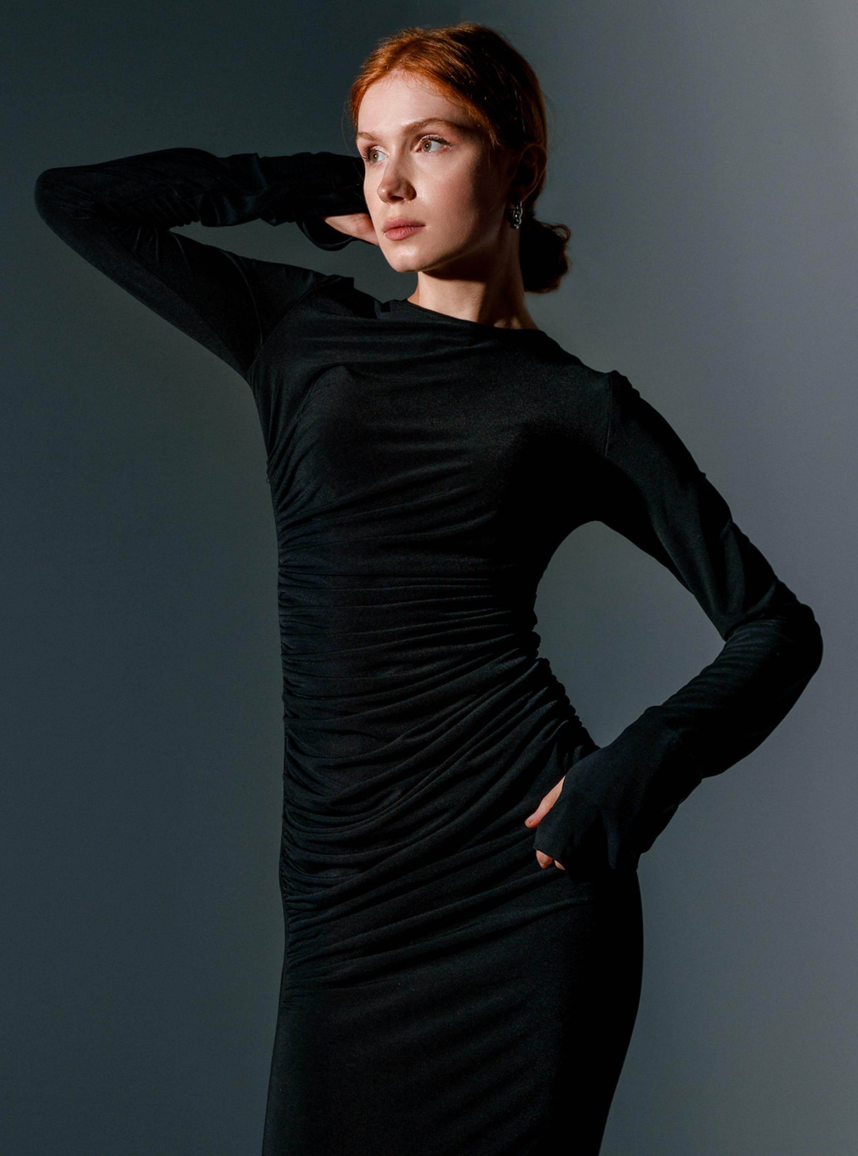 MARIA RUCHED JERSEY MAXI DRESS - MOONMAINS EGY