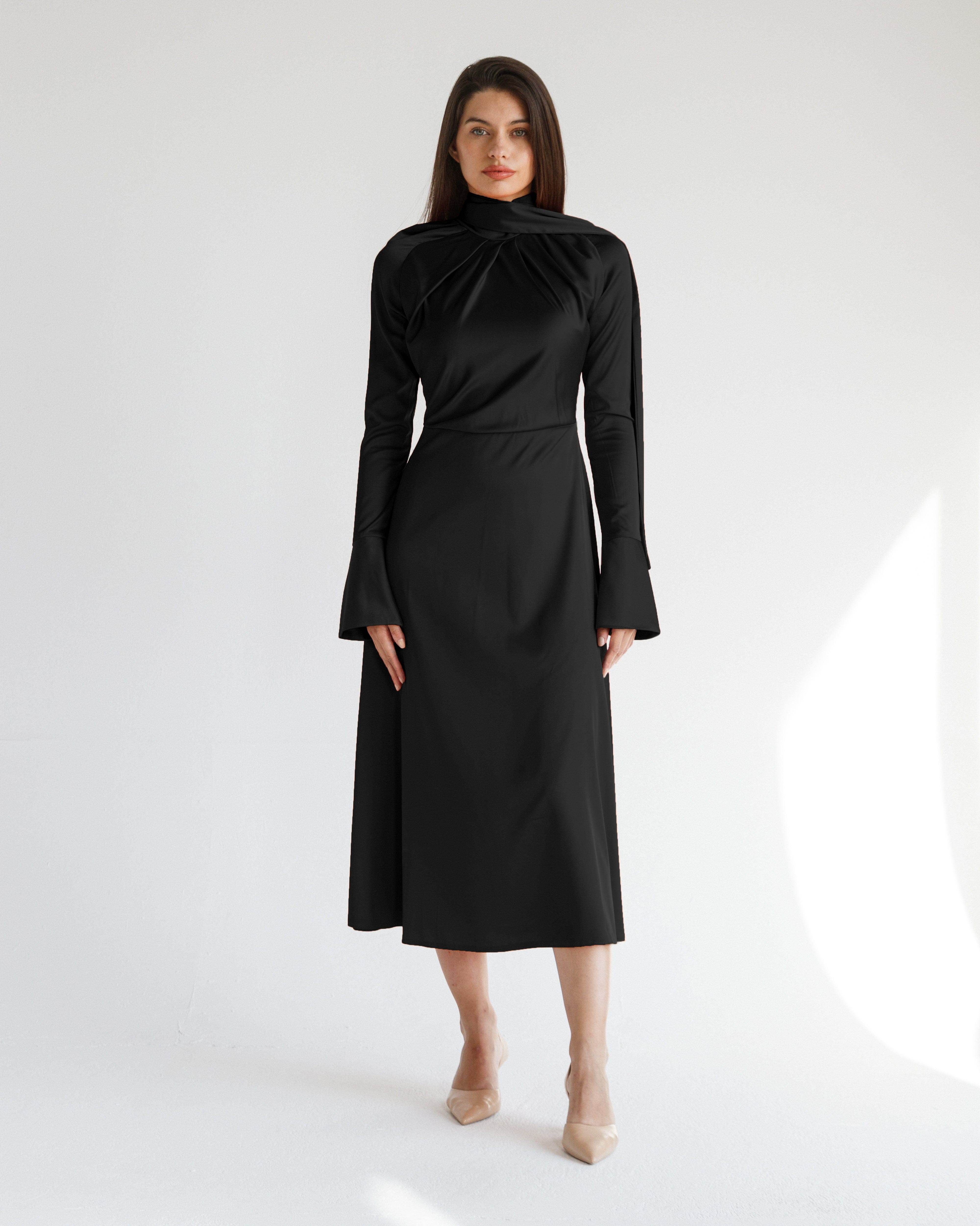 ROSARA SATIN DRESS - MOONMAINS EGY