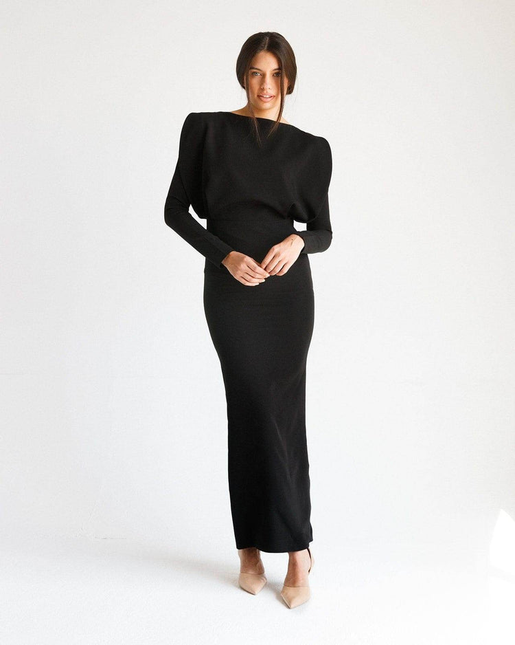 SAFA EMBELLISHED CREPE DRESS - MOONMAINS EGY