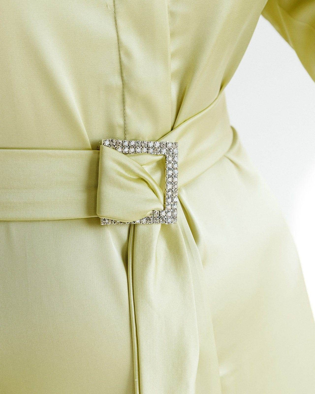 TIE-DETAIL SATIN MAXI DRESS - MOONMAINS EGY