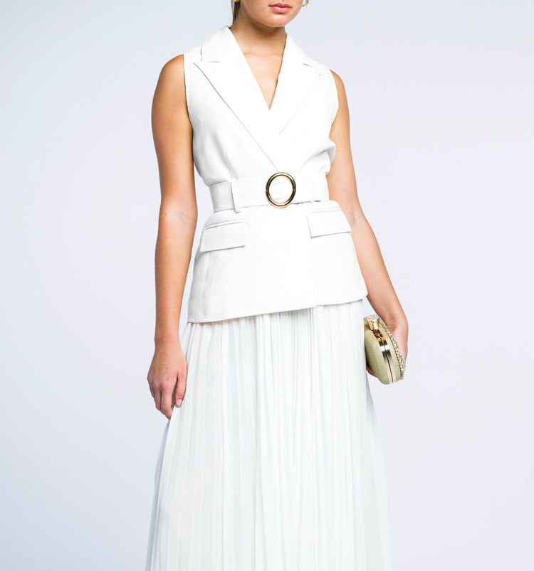 BELTED WAISTCOAT BLAZER - MOONMAINS EGY