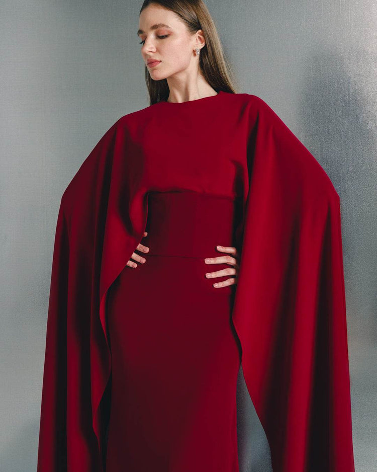 Veriana cape maxi dress - MOONMAINS EGY