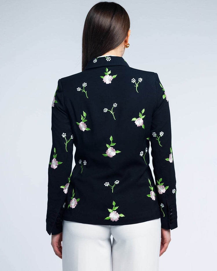 ROSIE - FLORAL EMBROIDERY DOUBLE-BREASTED BLAZER - MOONMAINS EGY