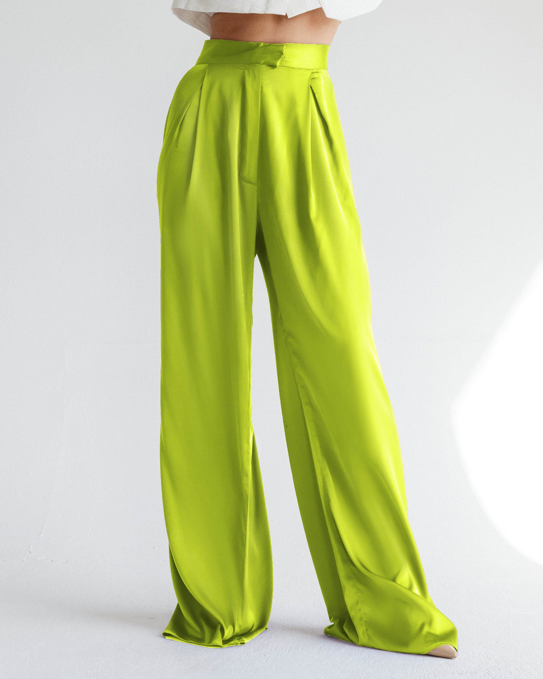 WIDE LEG SATIN PANTS - MOONMAINS EGY