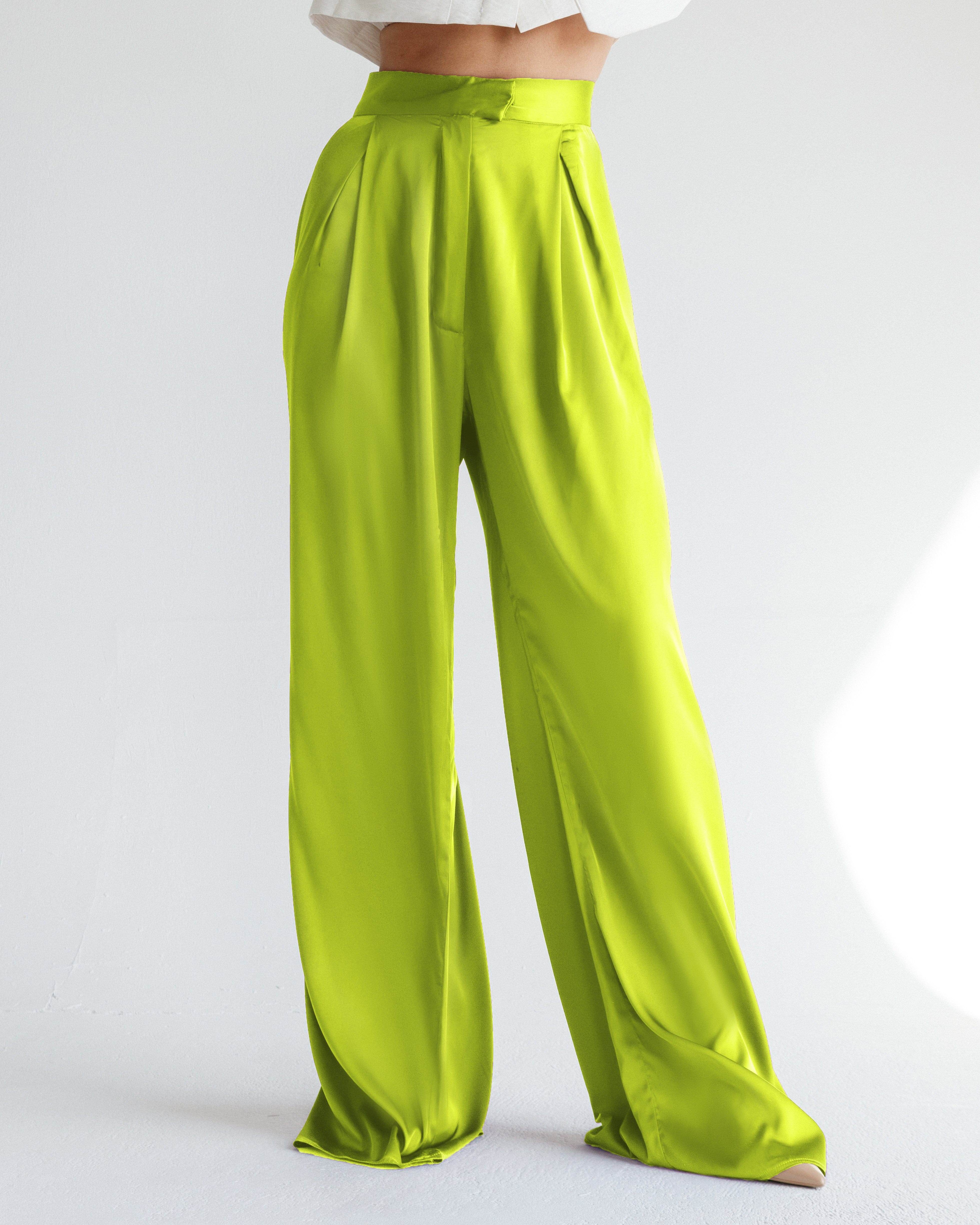 WIDE LEG SATIN PANTS - MOONMAINS EGY