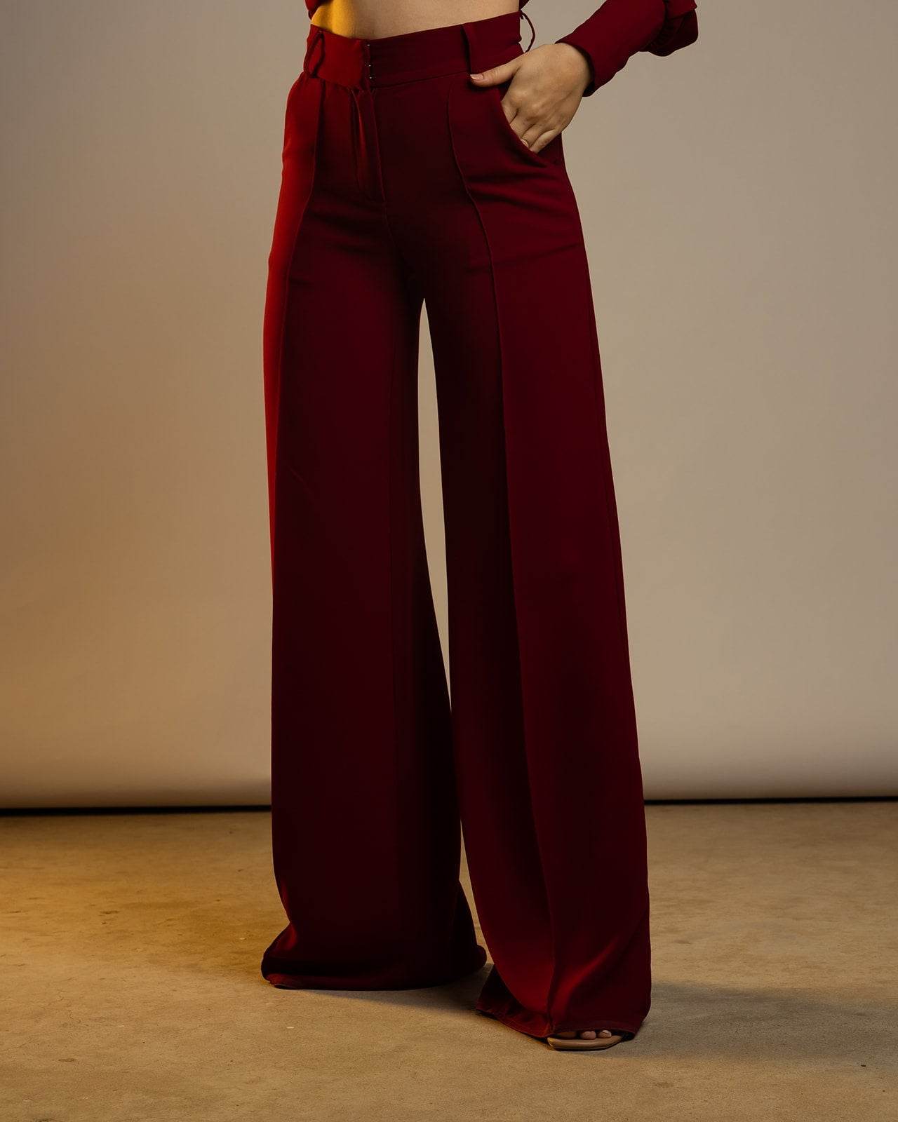 HIGH RISE WIDE LEG TROUSERS - MOONMAINS EGY